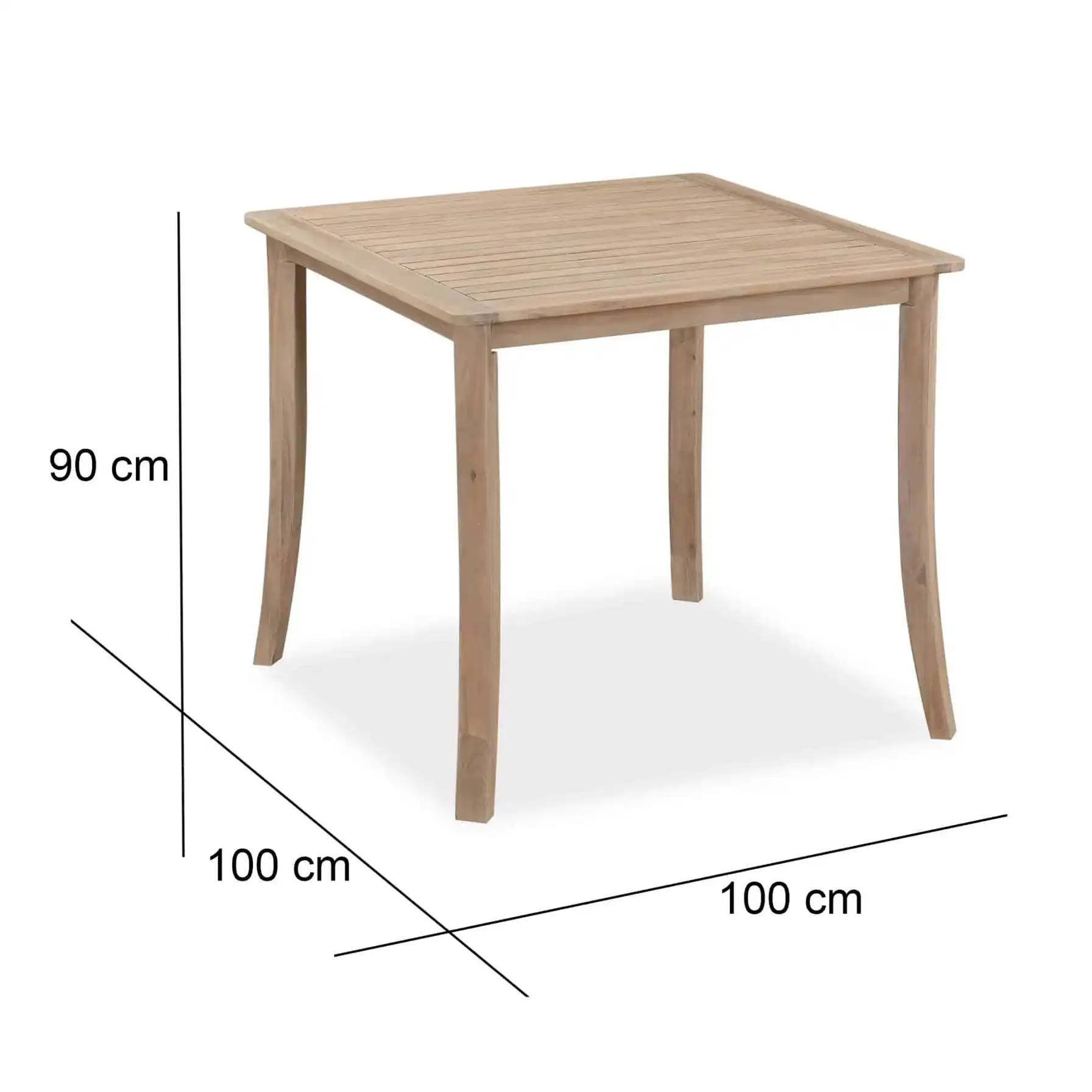 Ashmore Classic Acacia Wood Table (100 x 100 x 90 cm)