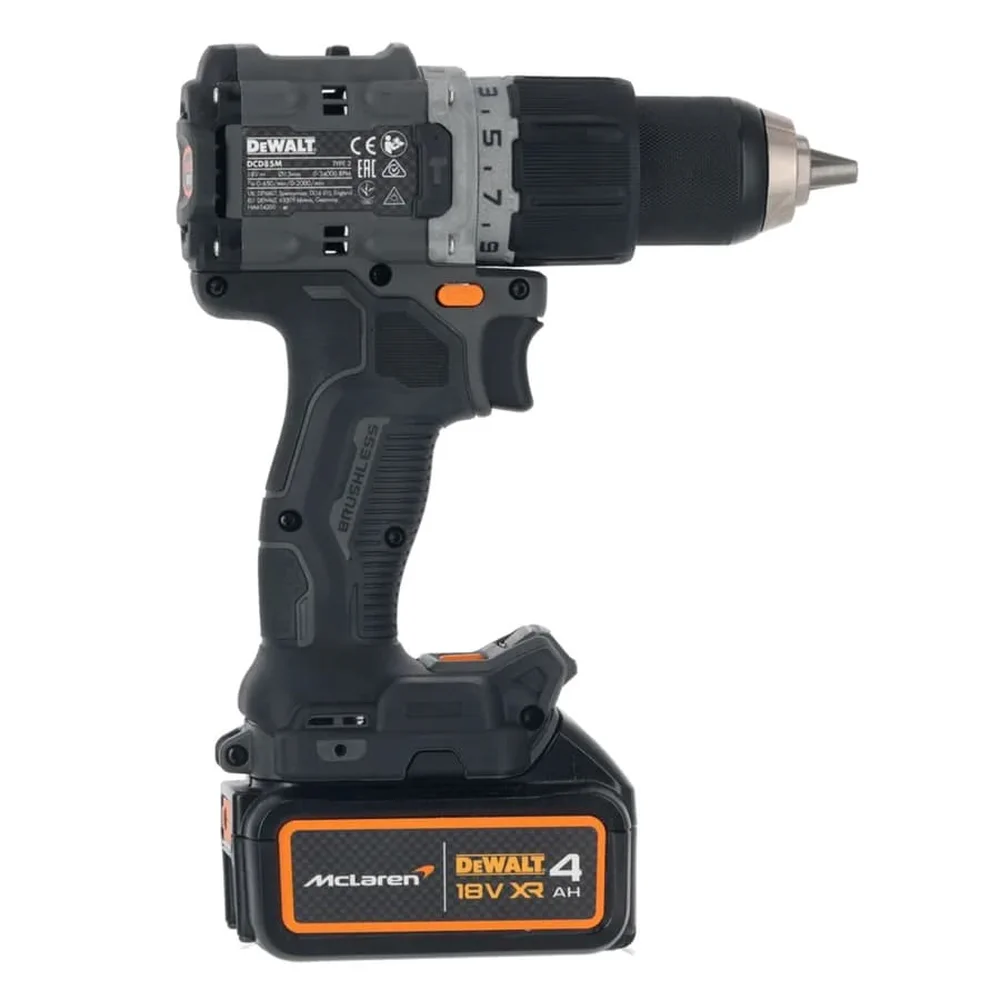 Dewalt Mclaren Limited Edition Brushless Hammer Drill Driver Kit, DCD85MM1T-GB (18 V)