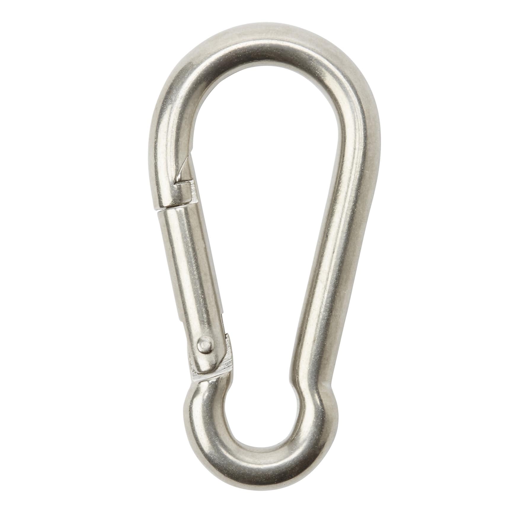 Diall Chrome-Plated Steel Spring Snap Hook (8 x 80 mm)