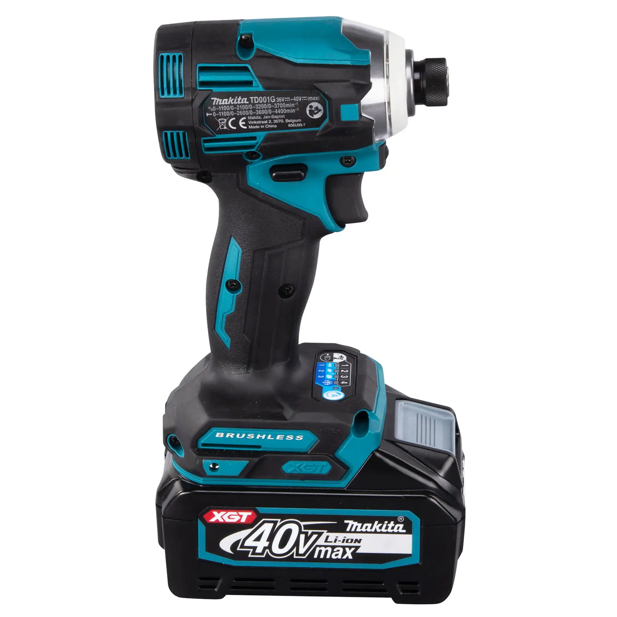 Makita Cordless Impact Driver XGT W/Batteries & Charger, TD001GM201 (40 V)