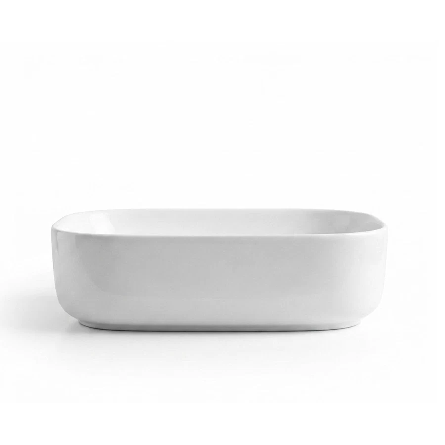 Bold Art Series Slim Euro Counter-Top Basin (Brilliant White)