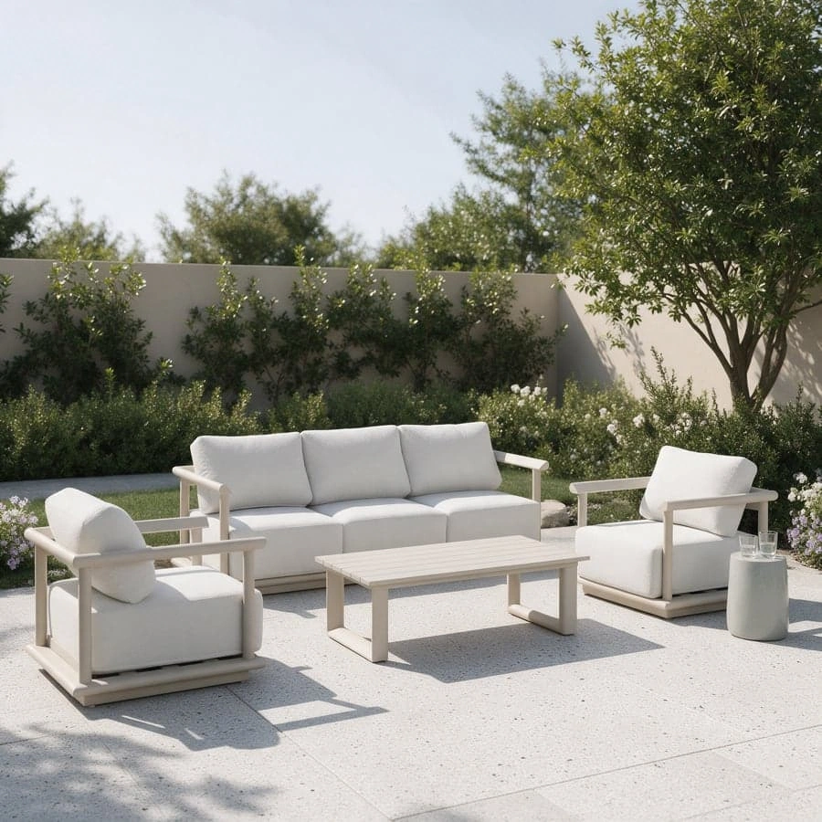 Palmera 5-Seater Aluminum Outdoor Sofa Set (215 x 81 x 60 cm)