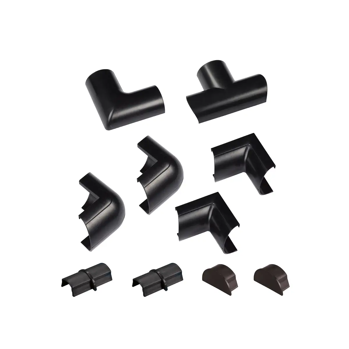D-Line Clip Over Accessory Trunking Set (Black, 10 Pc.)