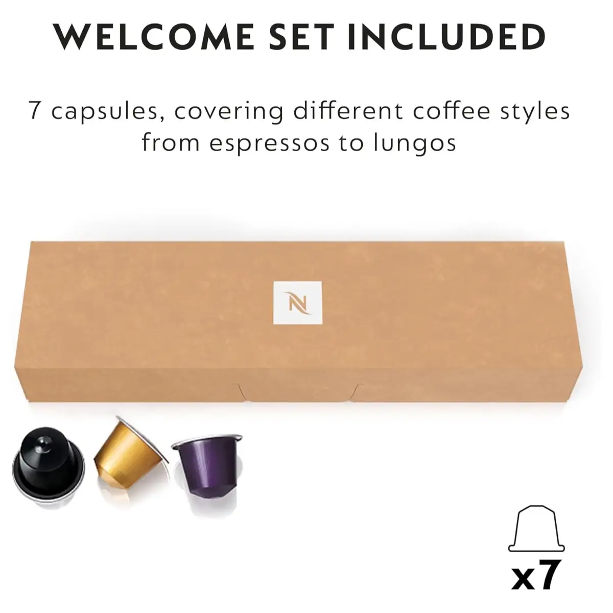 Nespresso Essenza Mini Coffee Machine + Aeroccino 3 Milk Frother, C30-WH-3694-BK (600 ml, 1260 W)