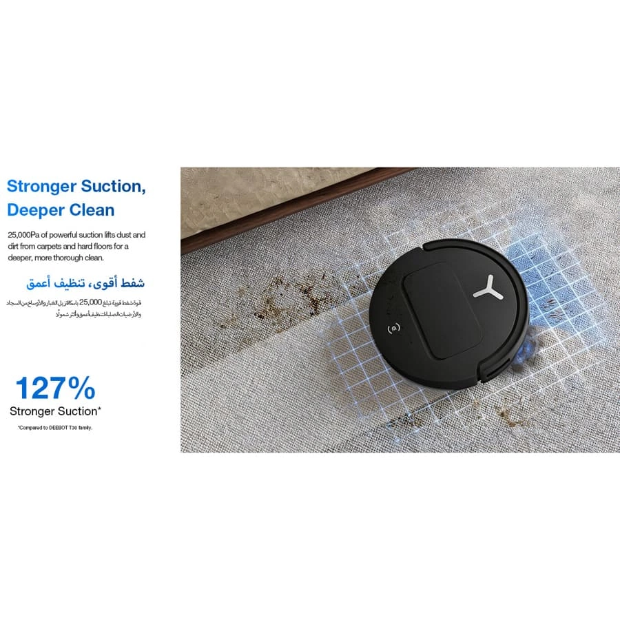 Ecovacs Deebot Robot Vacuum Cleaner & Mop, T50S Pro Omni (30,000 Pa)