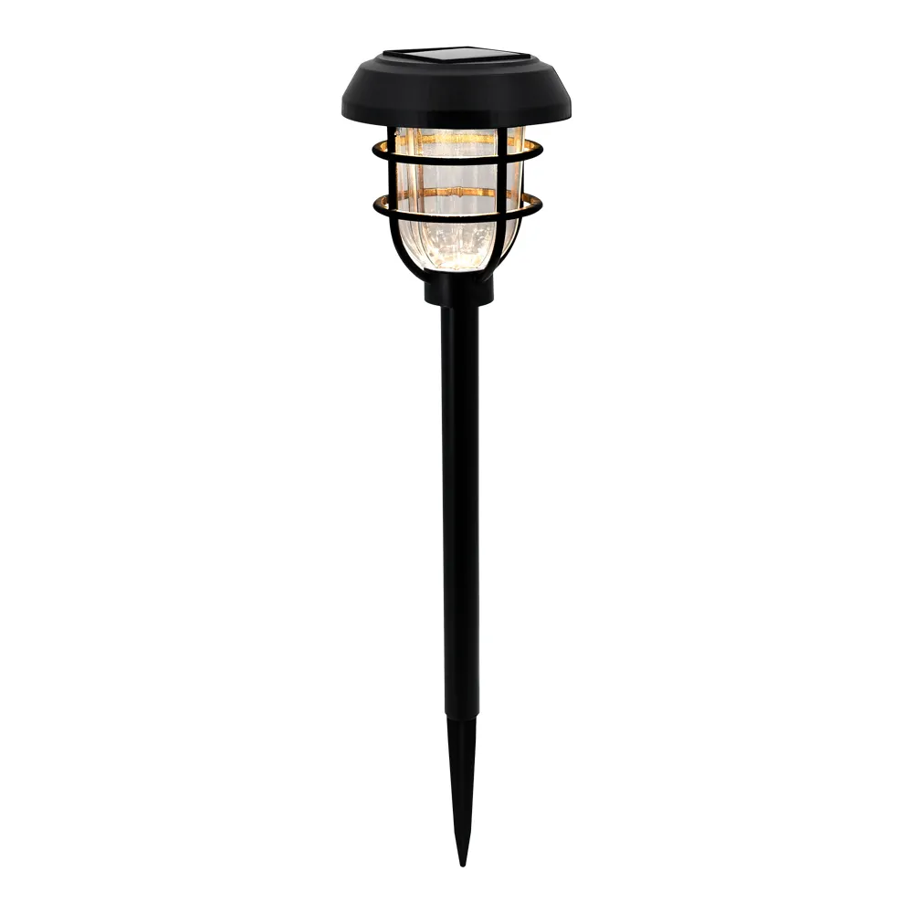 Solar-Powered Bullet LED Stake Light (Black)