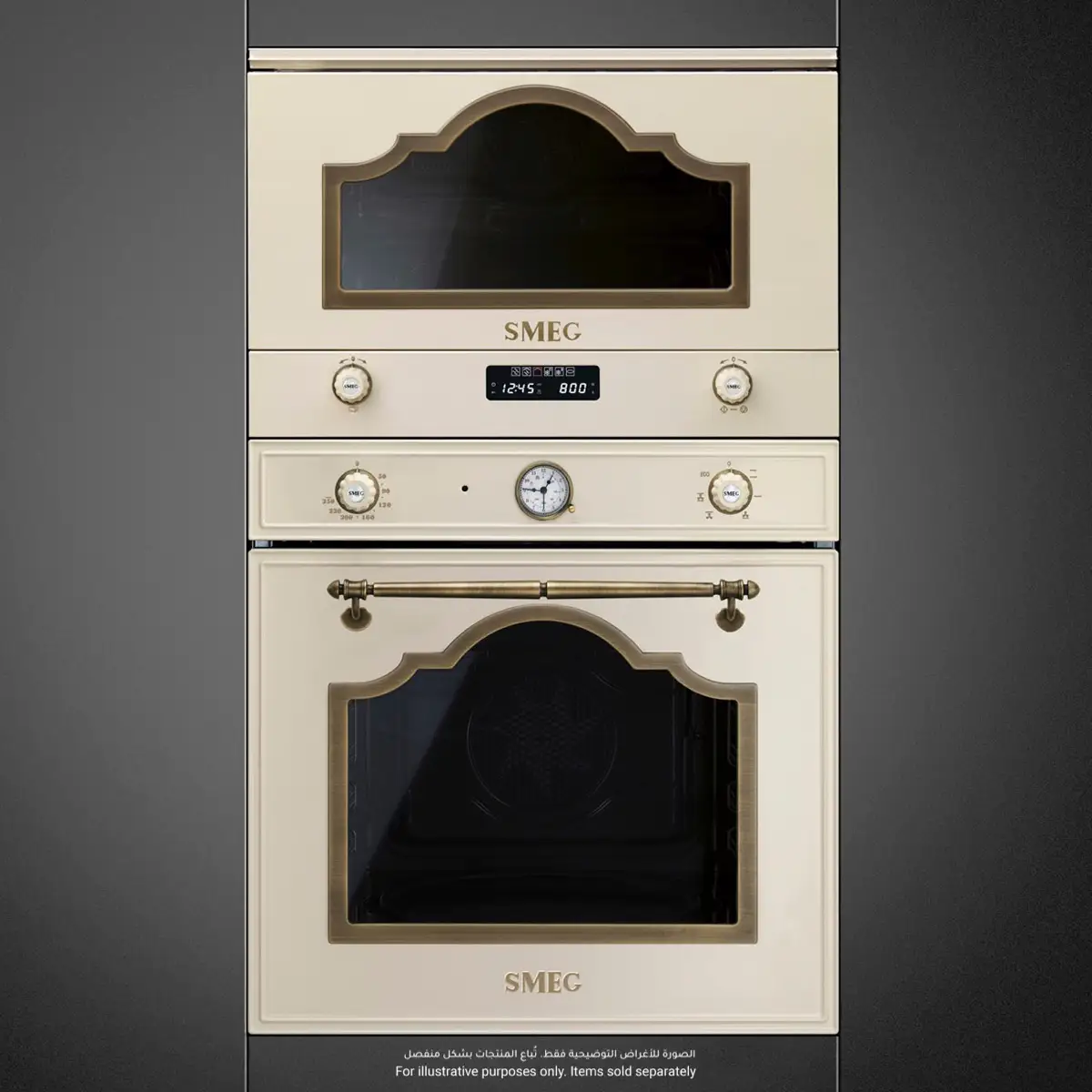 Smeg Cortina Aesthetic BuiIt-In Microwave W/Grill Function, MP722PO (23 L, 2700 W)