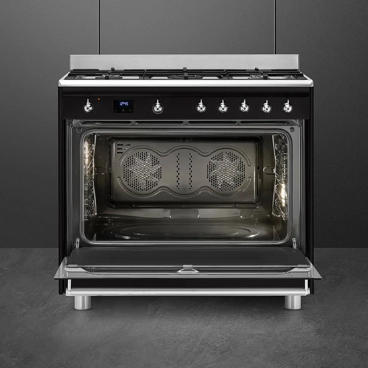 SMEG Freestanding Concert 5-Burner Gas Cooker W/Electric Oven, SSA91MABL2 (90 x 90 x 60 cm)