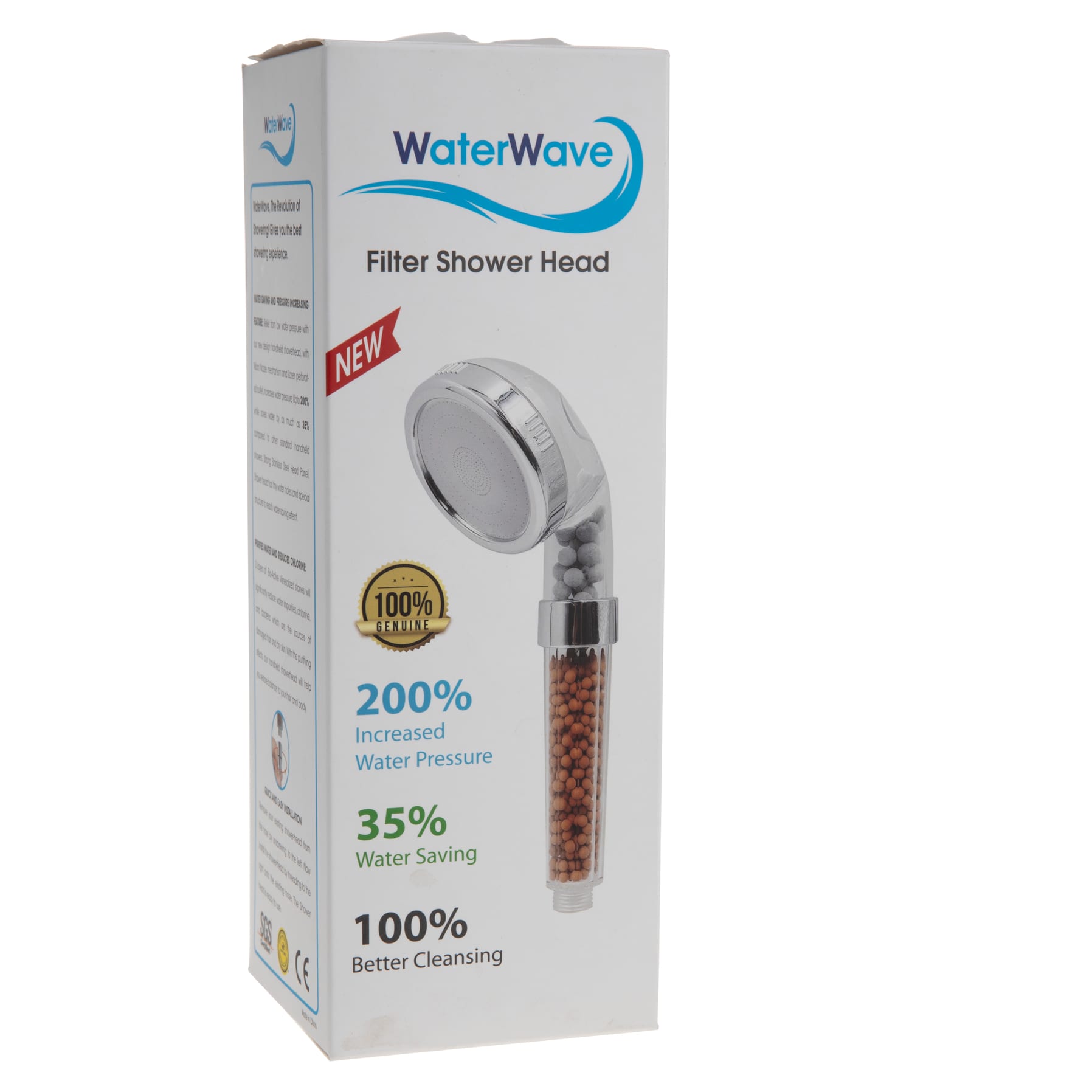 WaterWave Stainless Steel Single Function Shower Head