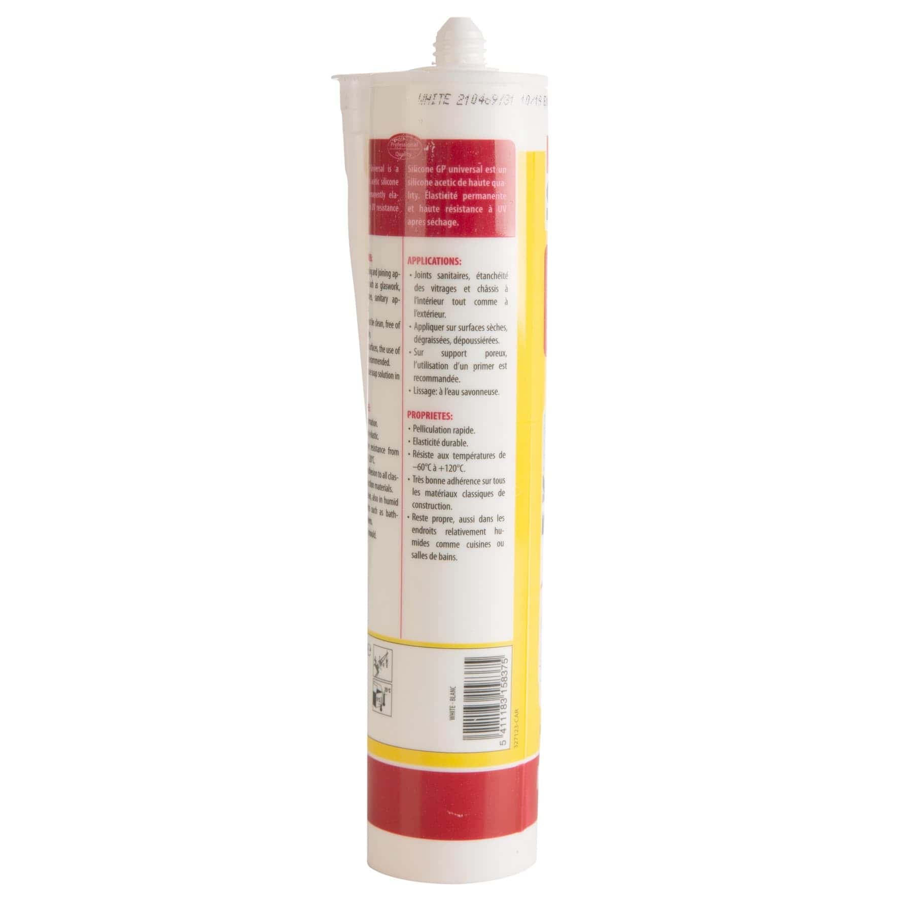 Soudal Universal General Purpose Silicone Sealant (280 ml, White)