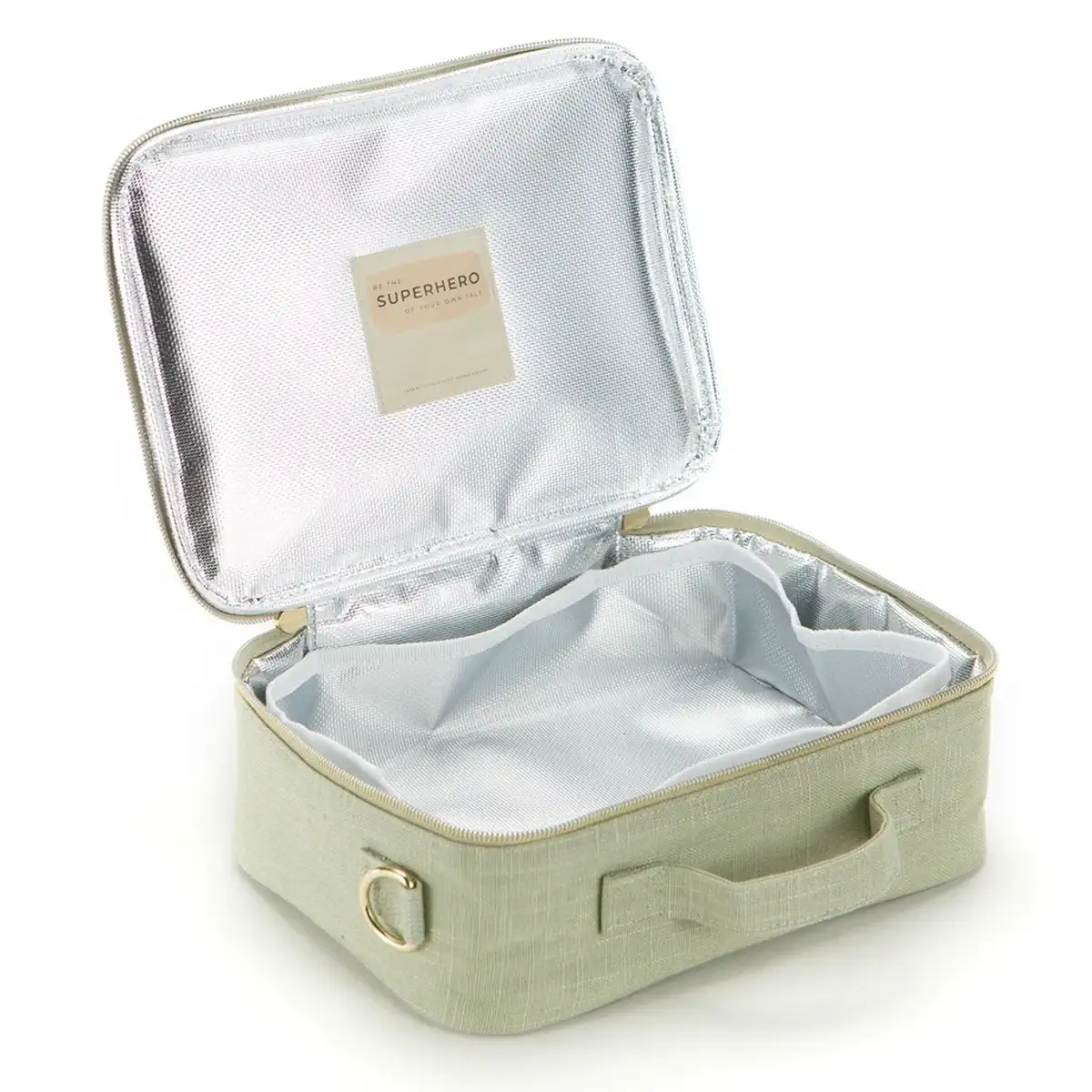 SoYoung Little Hearts Kids’ Lunch Bag (25.4 x 7.6 x 19 cm, Sage)