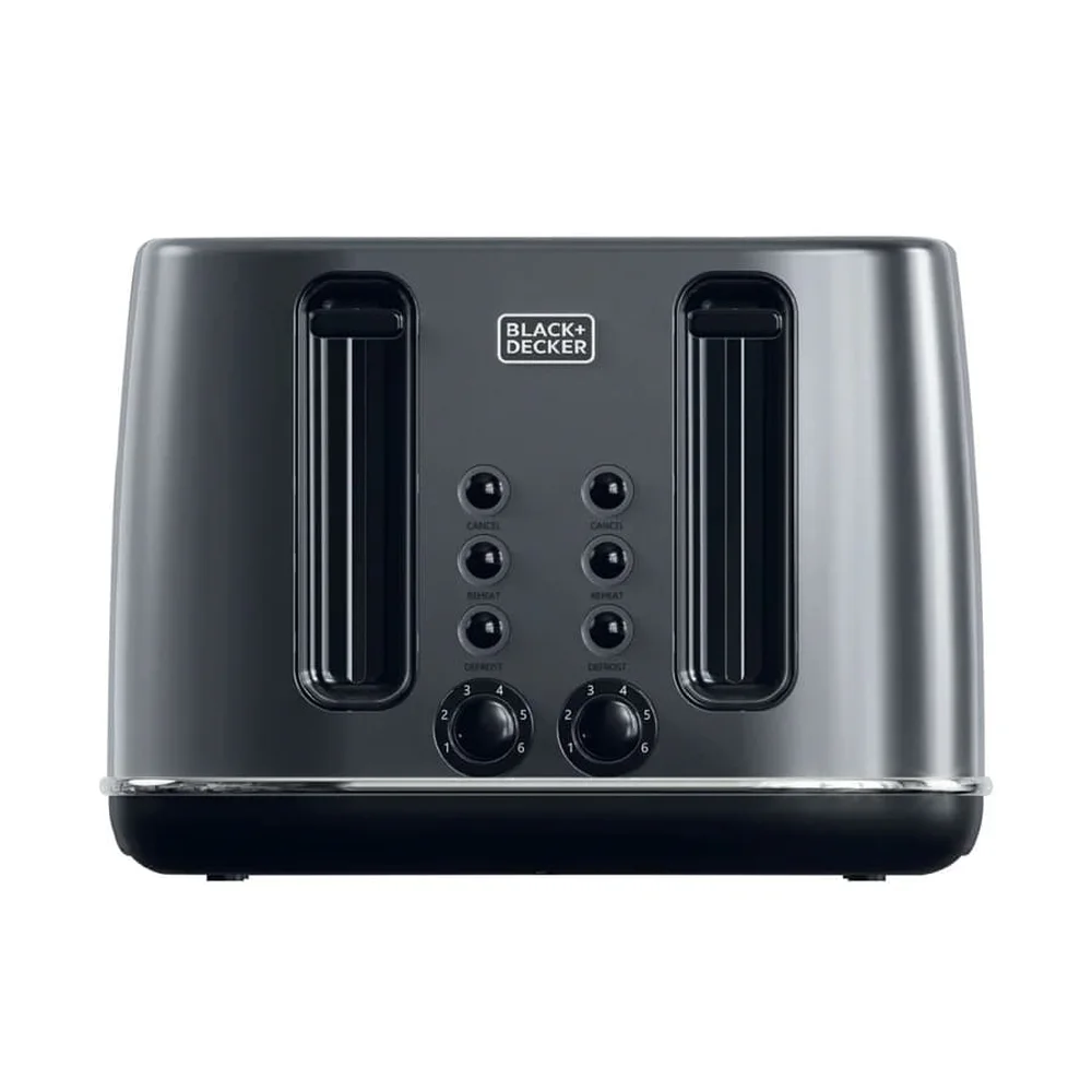 Black + Decker 4-Slice Stailess Steel Toaster, SSET425-B5 (2300 W)
