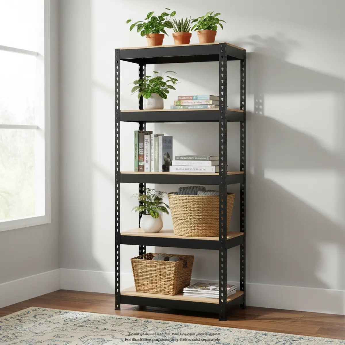 Living Space 5-Shelf Steel Storage (76.5 x 40 x 182.5 cm)