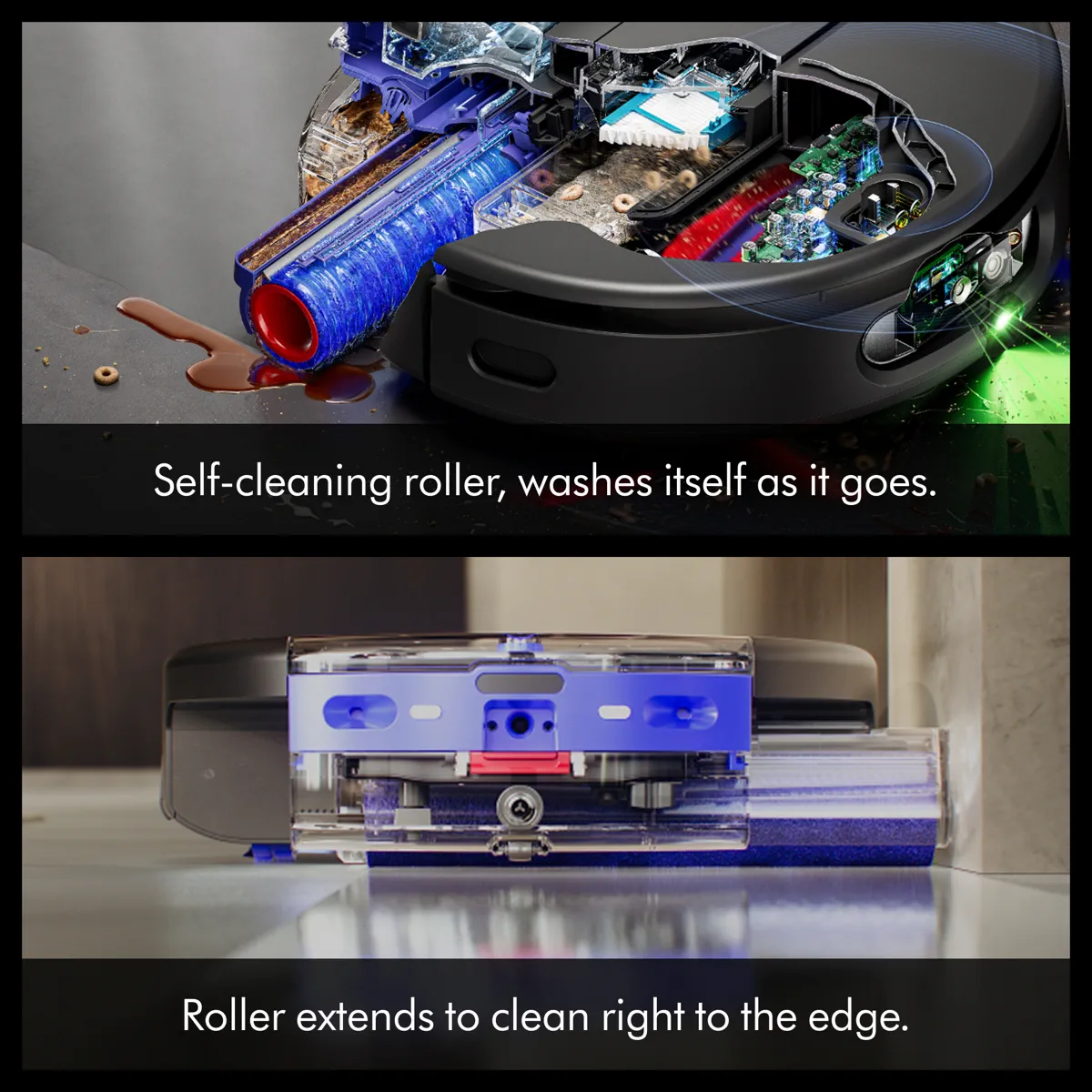 Dyson Spot+Scrub AI Wet & Dry Robot Vacuum Cleaner, 586181-01 (Black, 18000 Pa)
