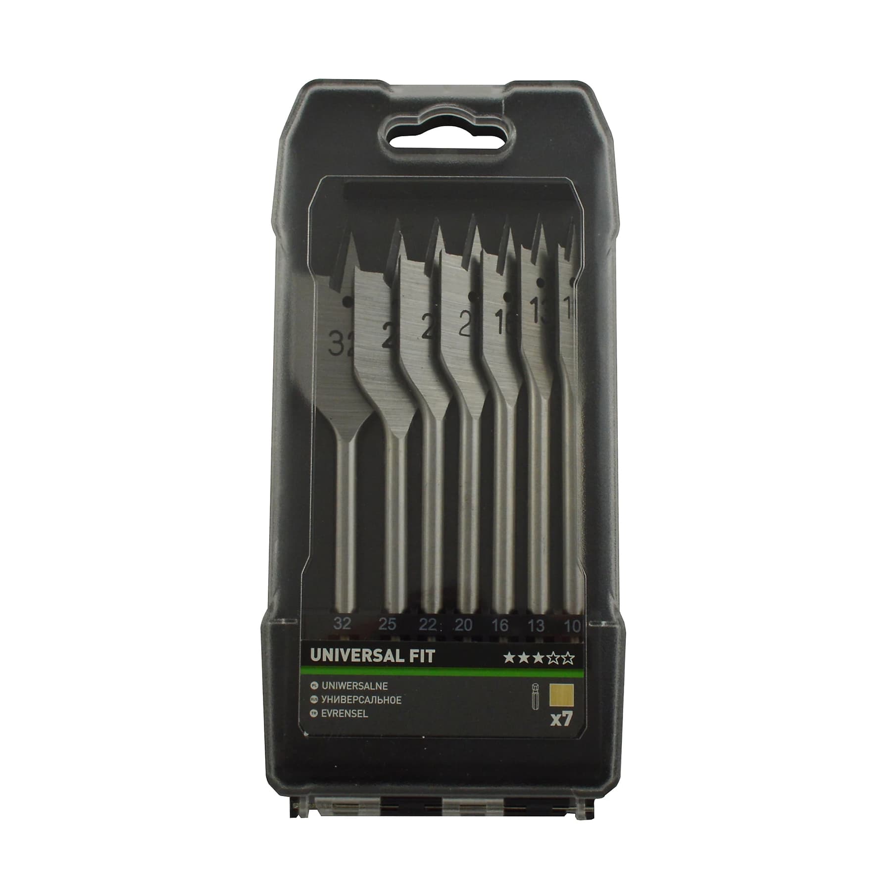Universal Flat Wood Drill Bit Set (8 Pc.) 