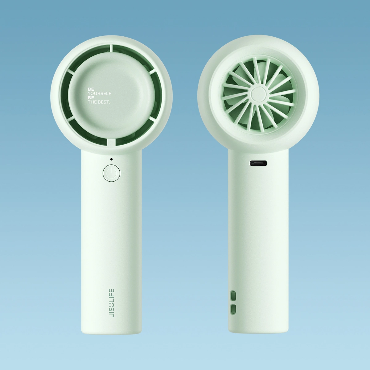 Jisulife Life 5 Rechargeable Handheld Fan (Green, 4500 mAh)