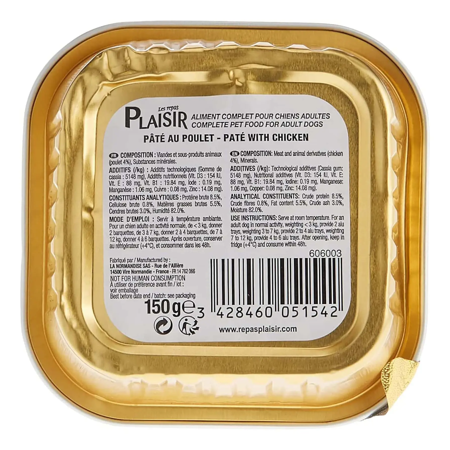 Le Repas Plaisir Wet Dog Food W/Chicken (150 g, Adult Dogs)