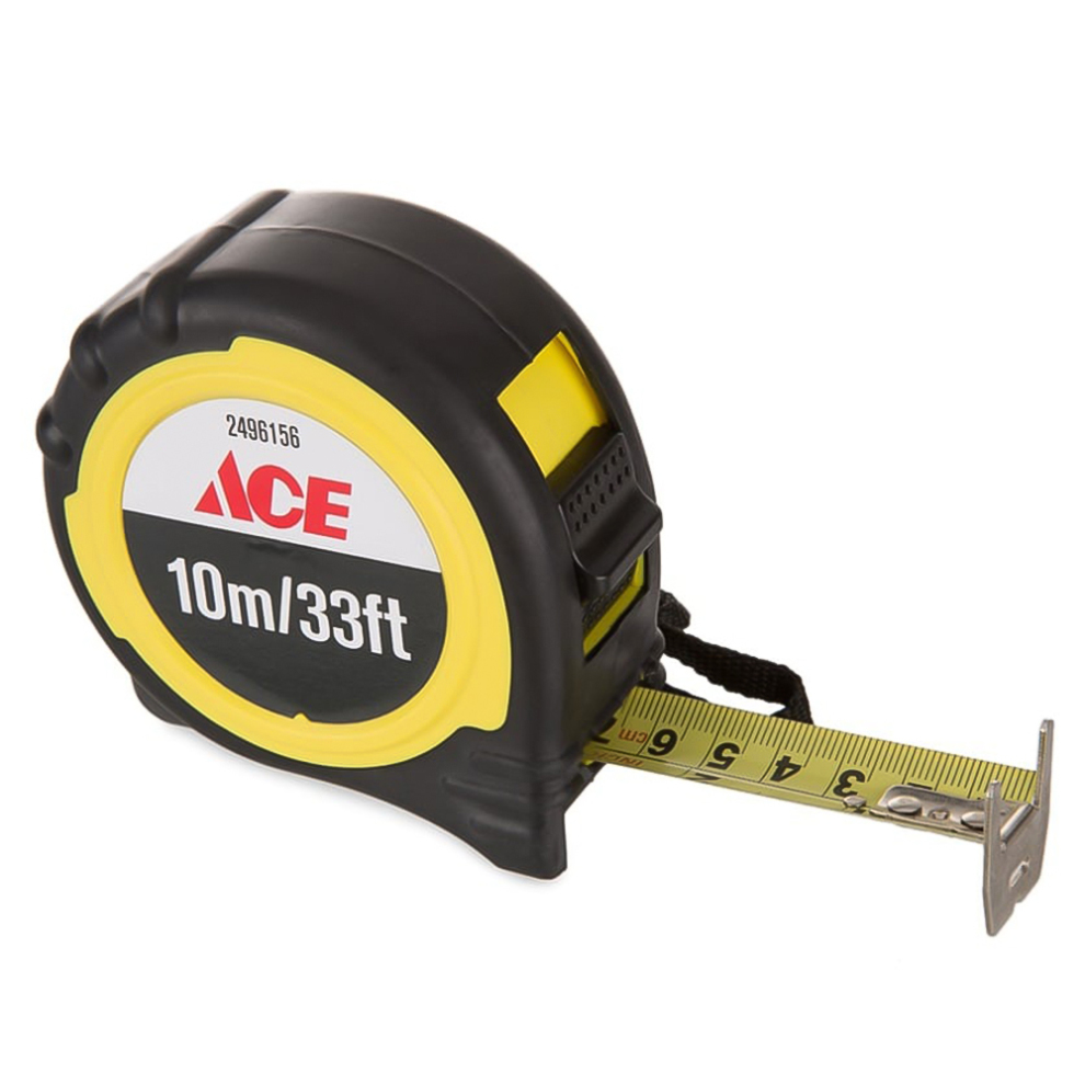 Alton 2 Stop Metal Measuring Tape (10 m, Yellow & Black)