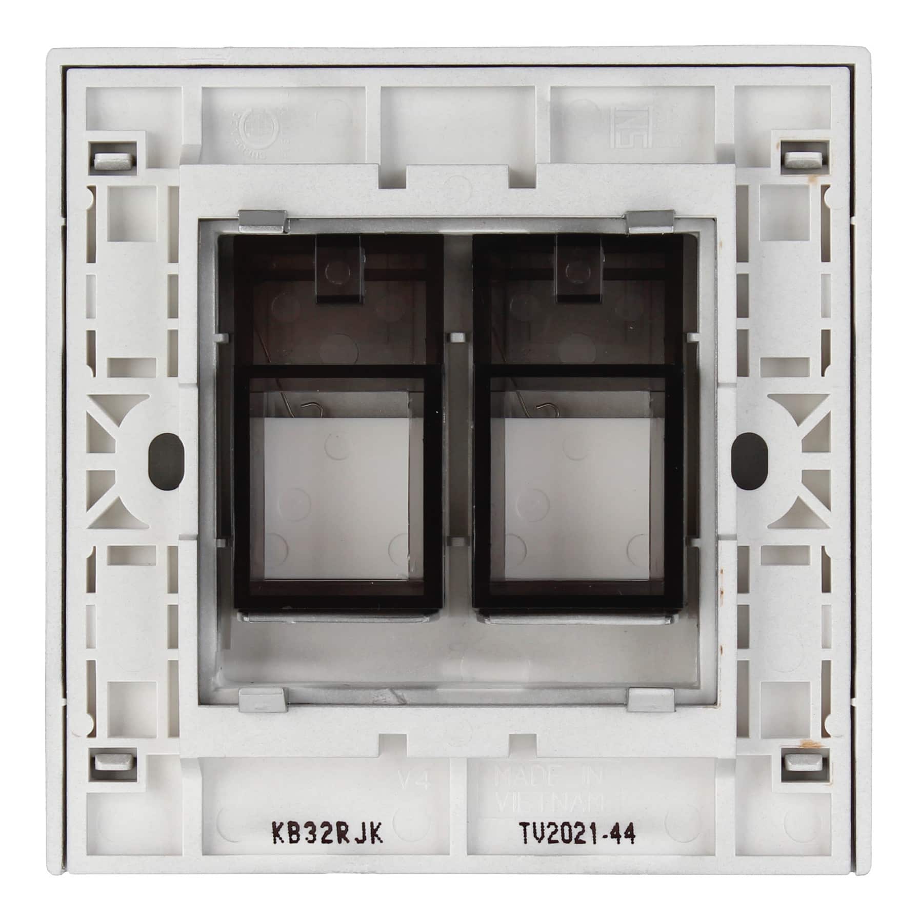 Schneider Electric Vivace 2 Gang Wall Plate for Keystone Data Jack (8.7 x 8.7 x 3.6 cm)
