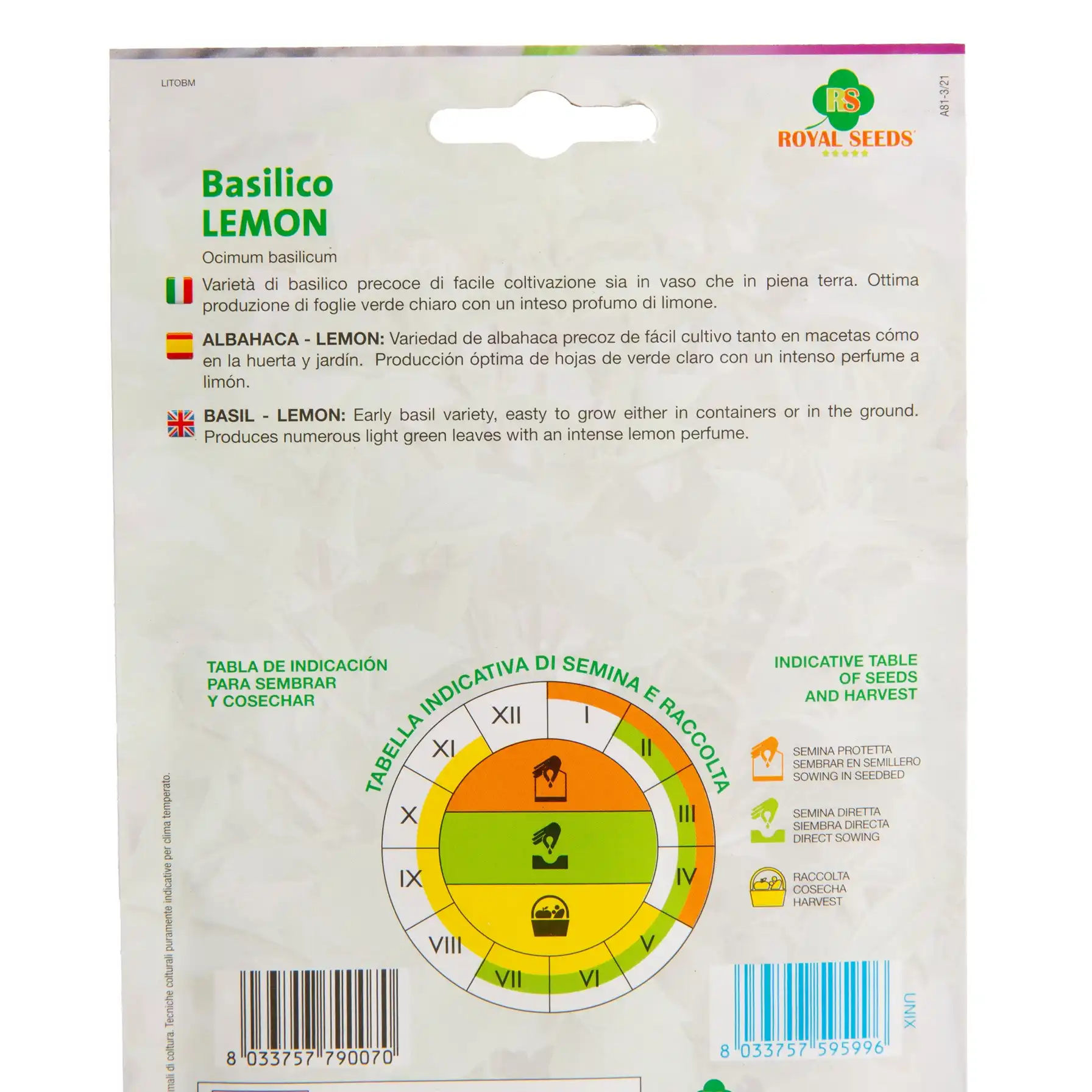 Royal Seeds Lemon Basil Seeds