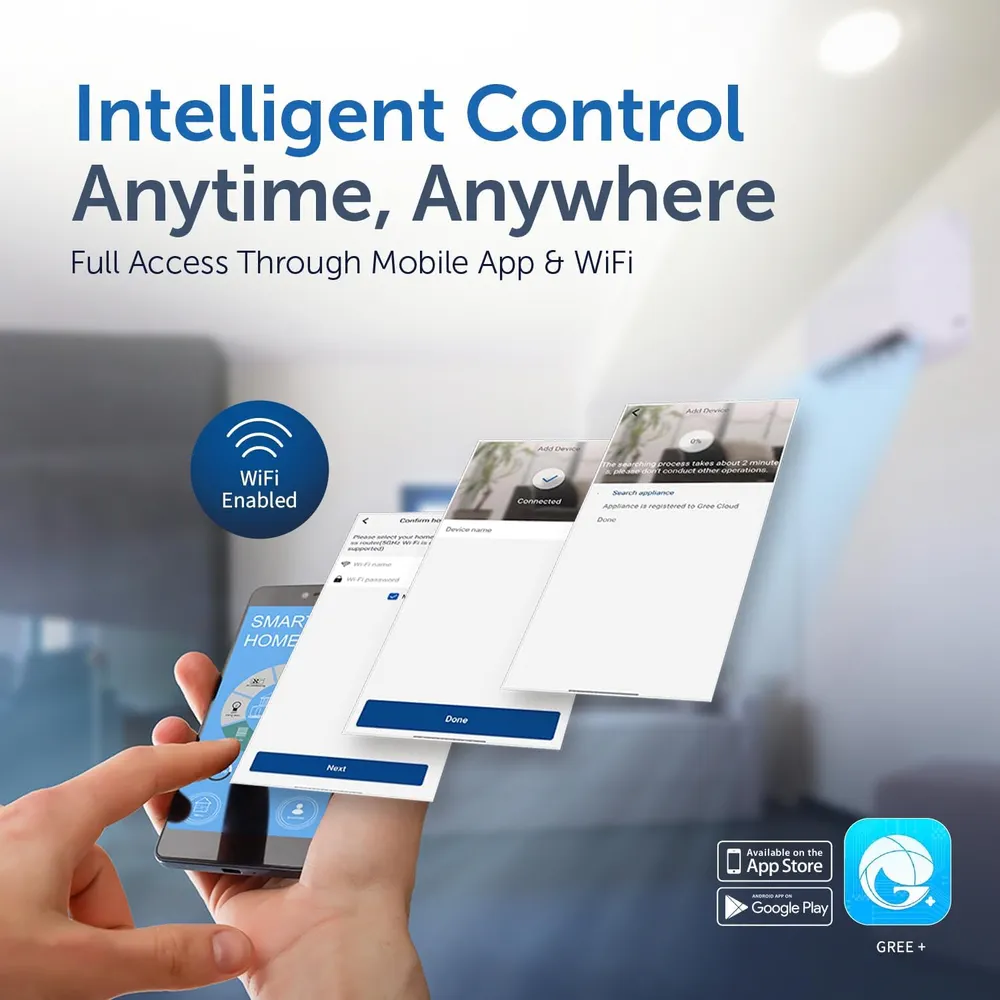 Gree WiFi Enabled Split Air Conditioner, R410A  PULAR-R24C3 (2 Ton)