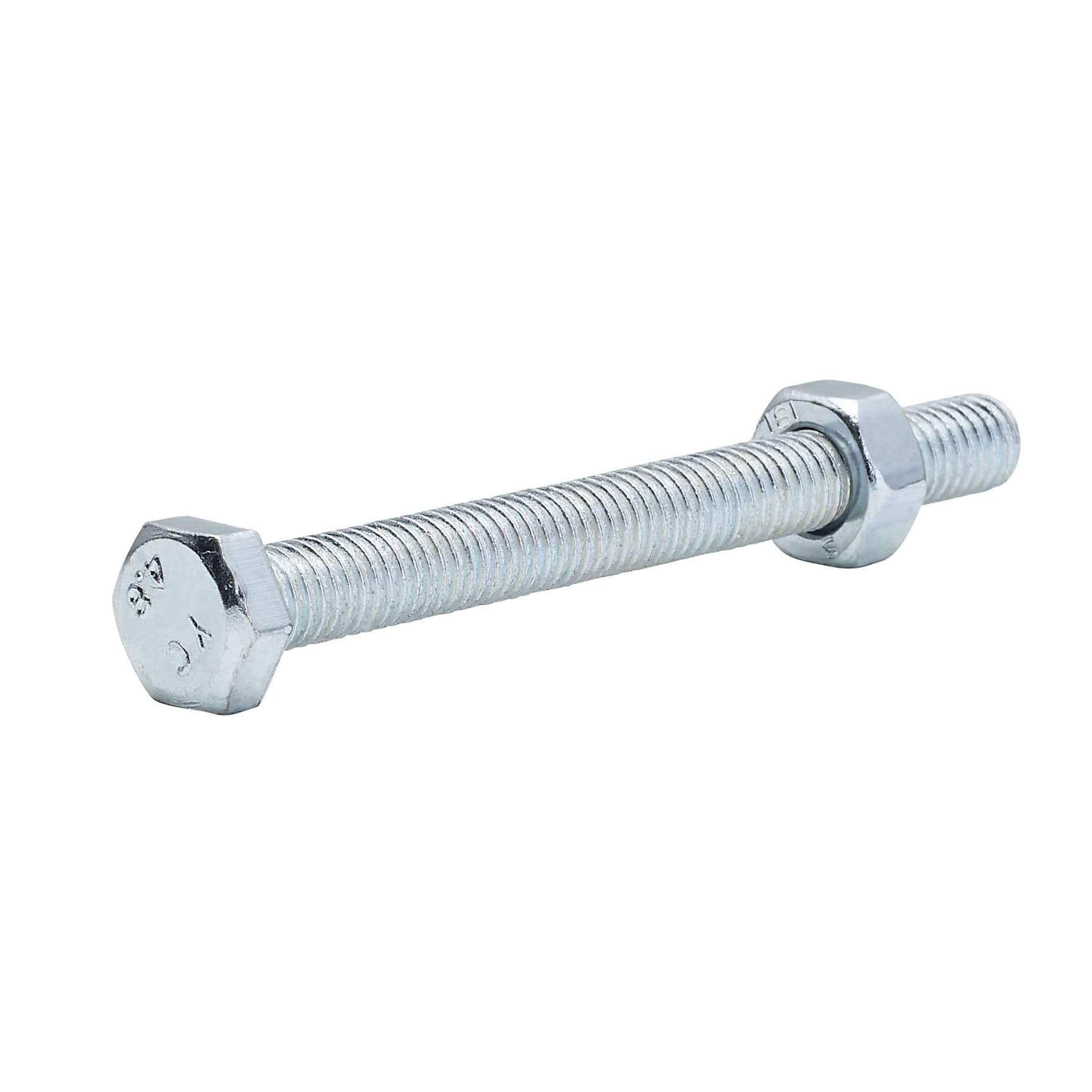 Diall Zinc-Plated Carbon Steel Hex Bolt & Nut Pack (M6 x 60 mm, 10 Pc.)