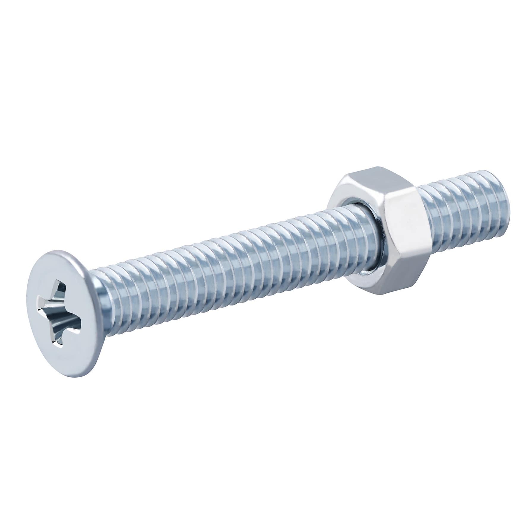 Diall Zinc-Plated Carbon Steel Machine Screw & Nut Pack (M5 x 40 mm, 20 Pc.)