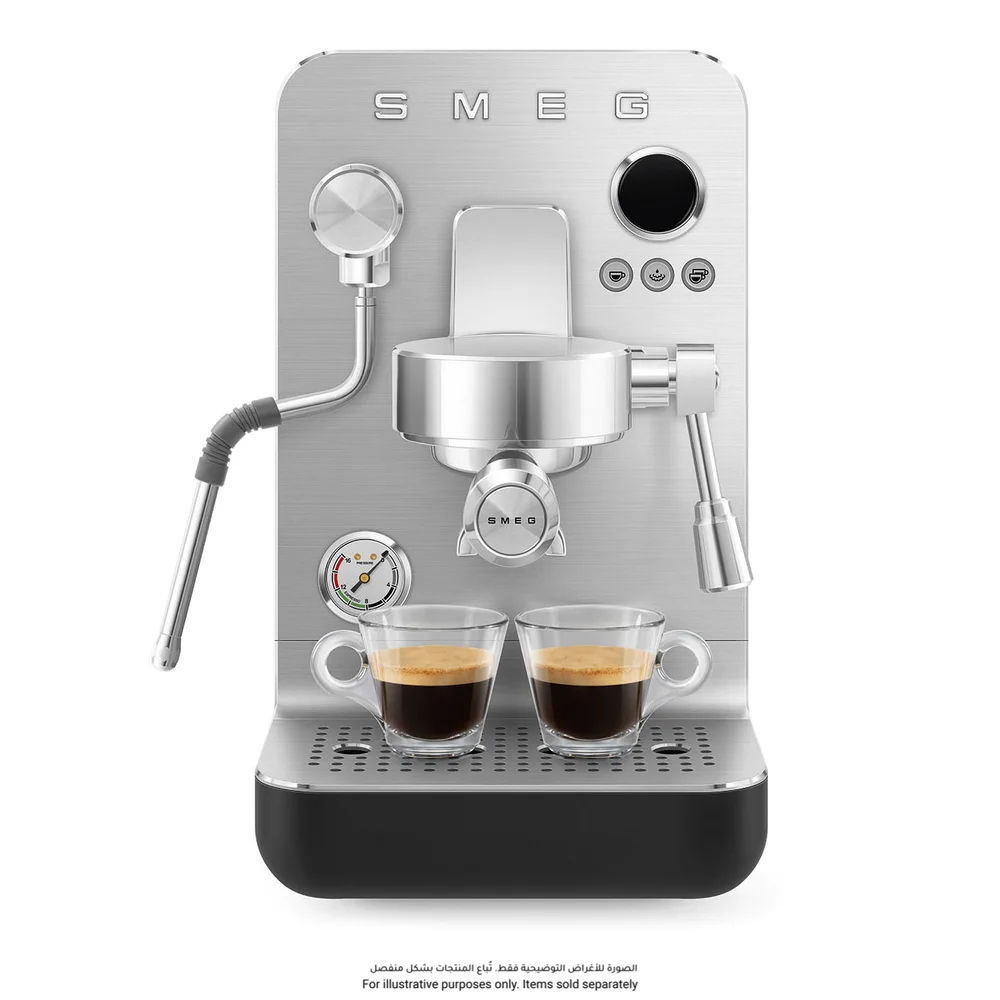 Smeg Collezione Aesthetic Minipro Espresso Coffee Machine W/Pump & Steam Wand, EMC02BLMUK (1.7 L, 15 Bar, 1700 W)