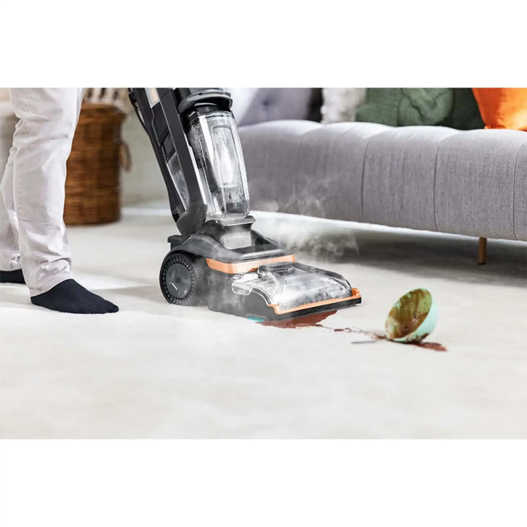BISSELL Revolution HydroSteam Corded Deep Cleaner, 3672E (1249 W)
