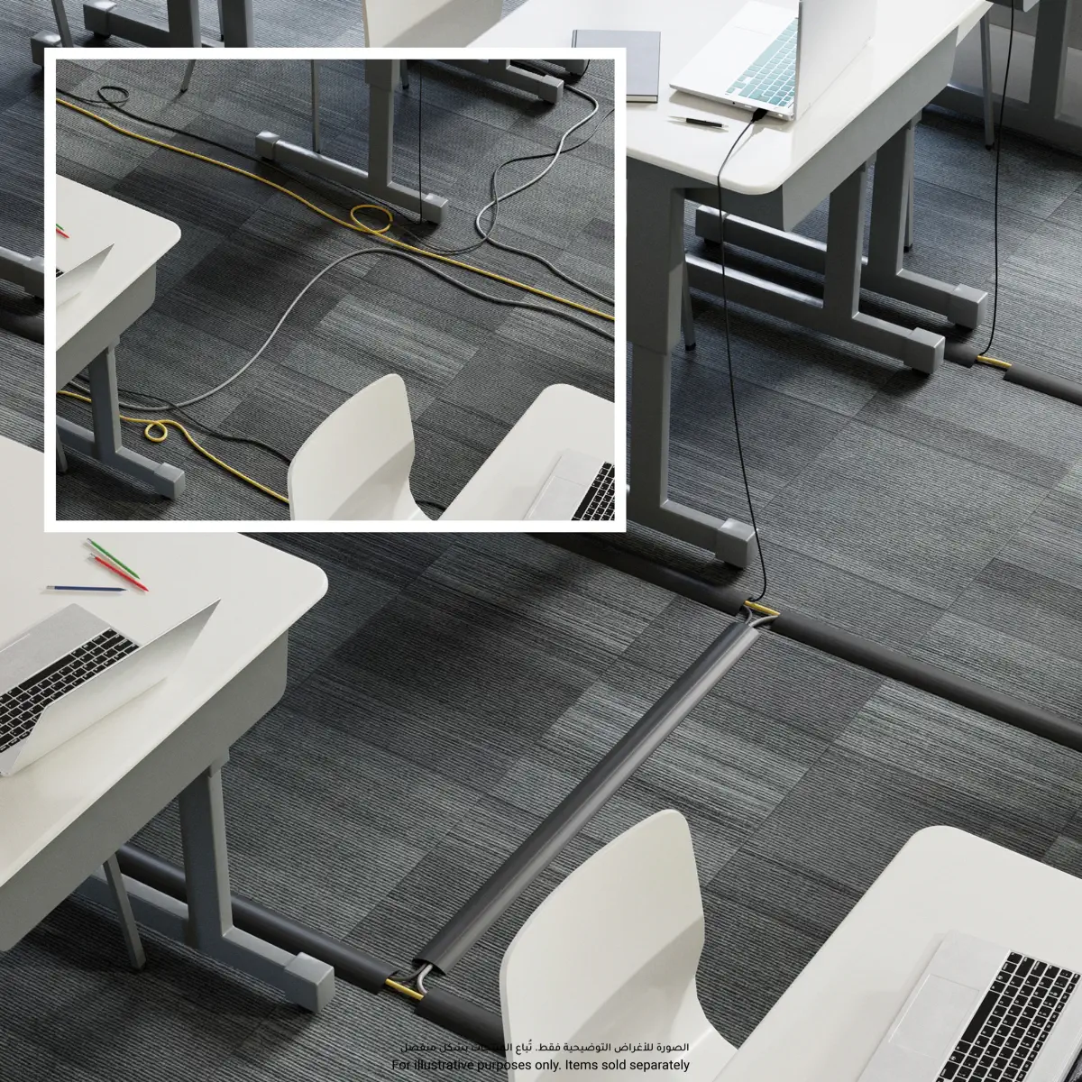 D-Line Light Duty Floor Cable Cover (1.8 m, Black)