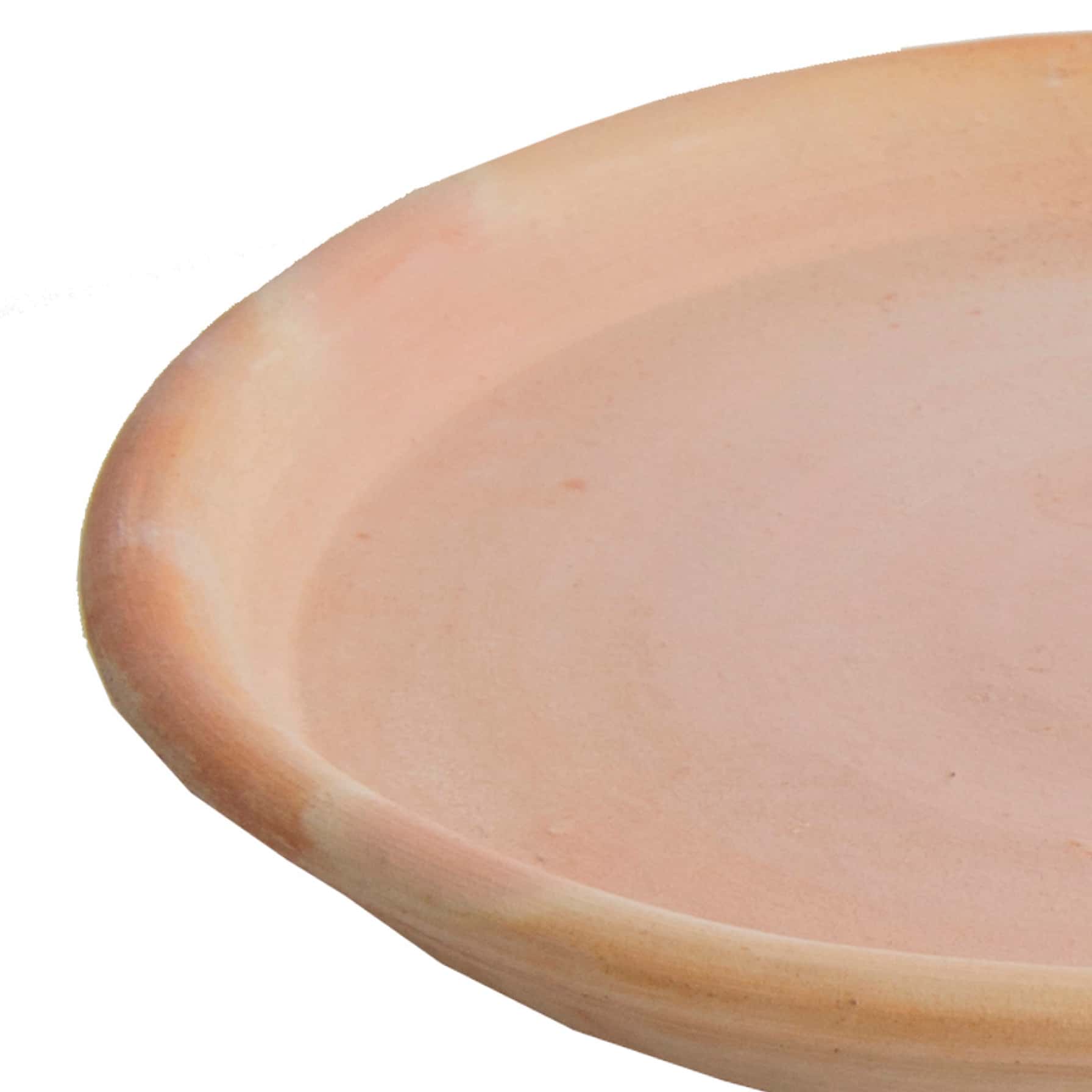 Glazed Terracotta Whitewash Plant Saucer Generic (30 x 30 x 3.5 cm, Large)
