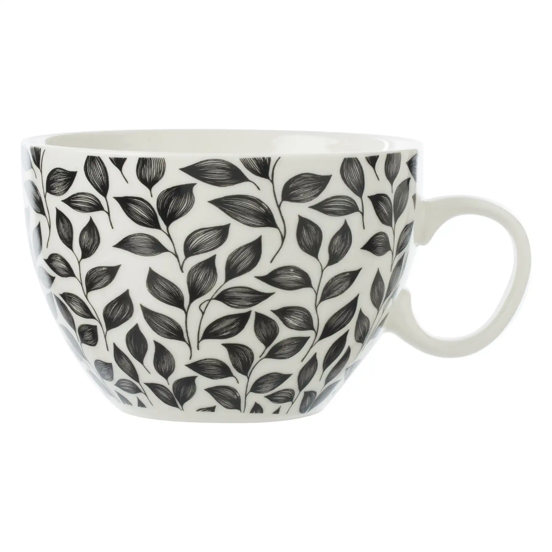 SG New Bone China Leaf Mug (Assorted colors/designs, 380 ml)