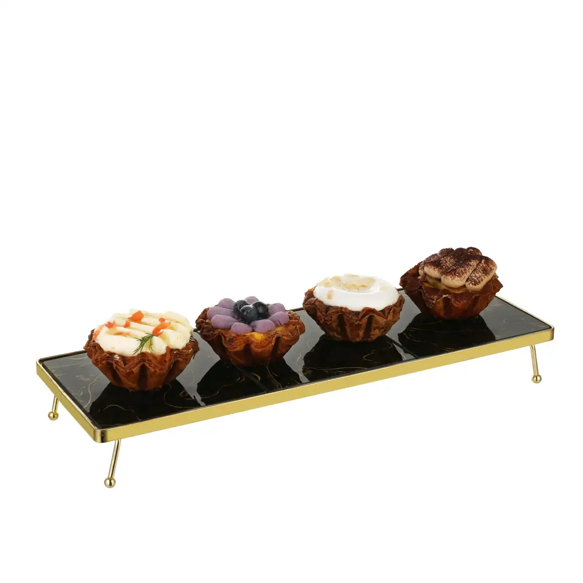 La Maison Serving Tray W/Iron Stand Set