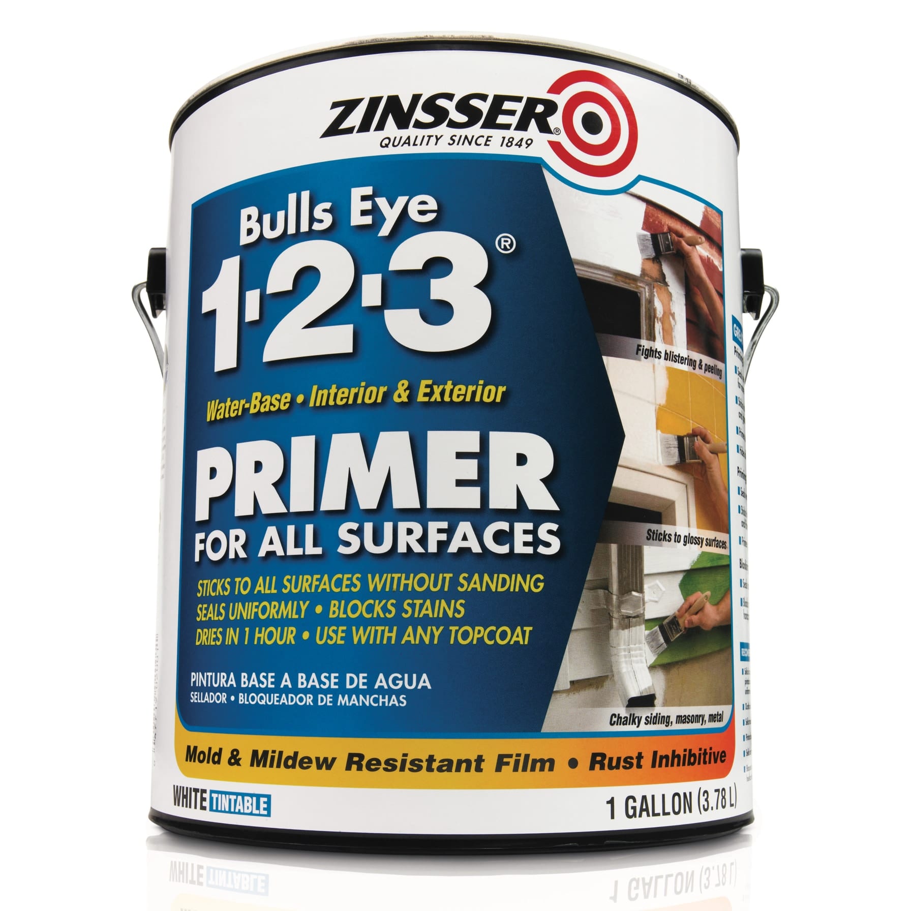 Zinsser Bulls Eye 1-2-3 Water-Based Primer (3.78 L, White)