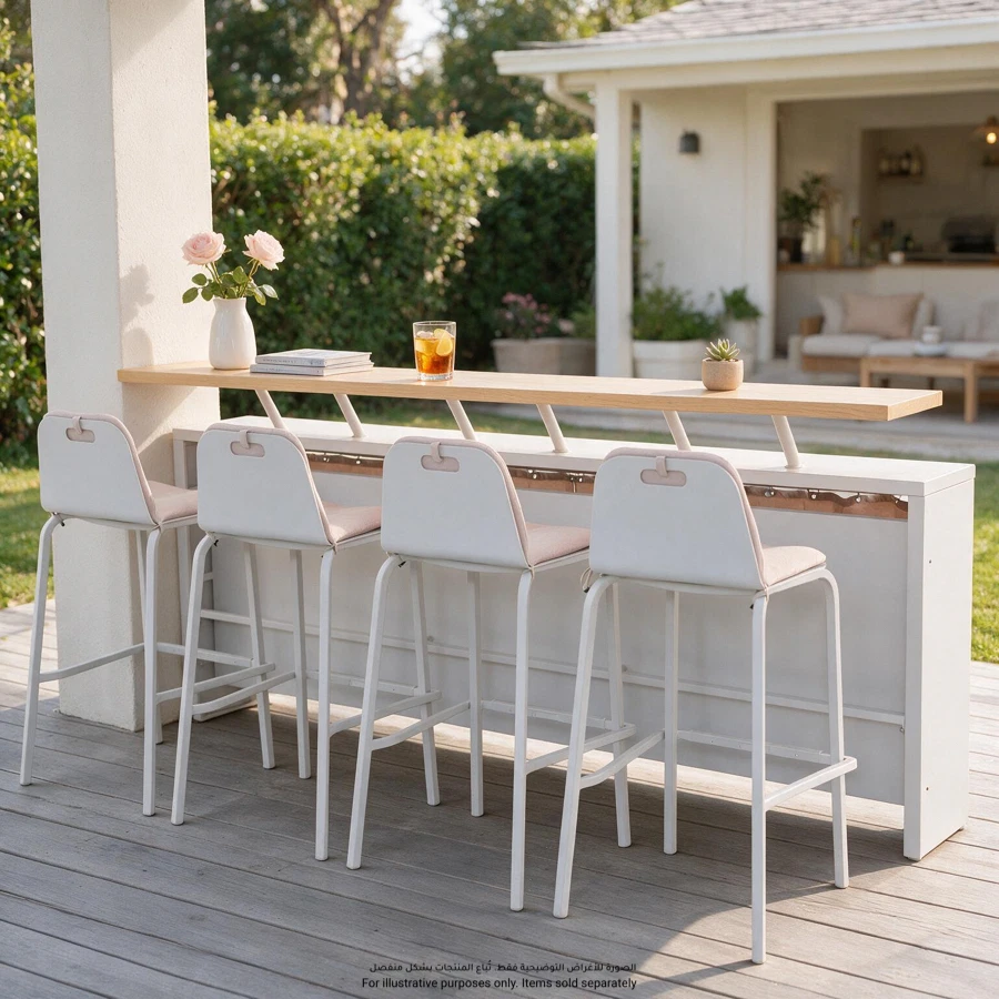 Barista Outdoor Kitchen Steel Counter Table (240 x 55 x 111.5 cm)