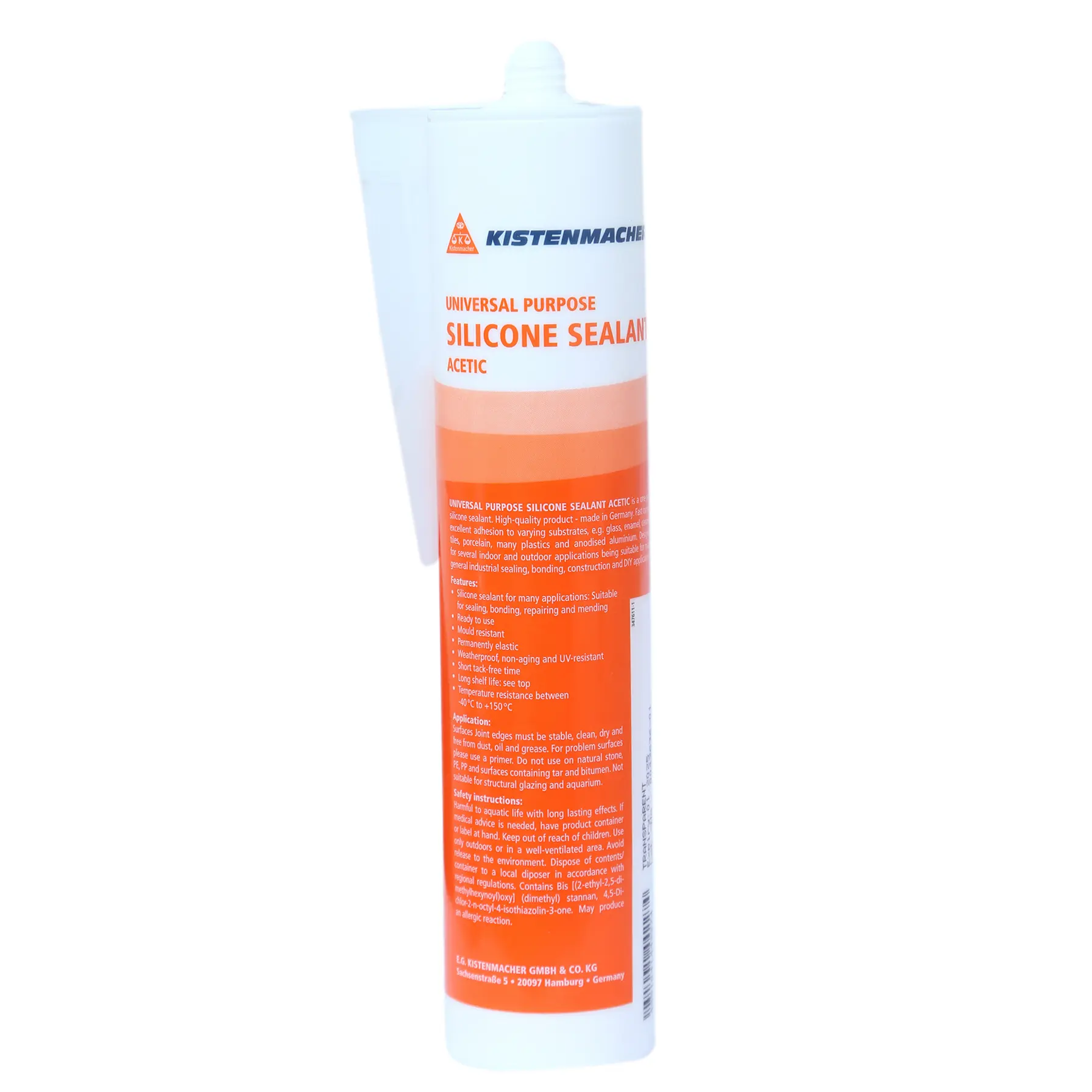 Kistenmacher Universal Purpose Silicone Sealant (280 ml, Clear)