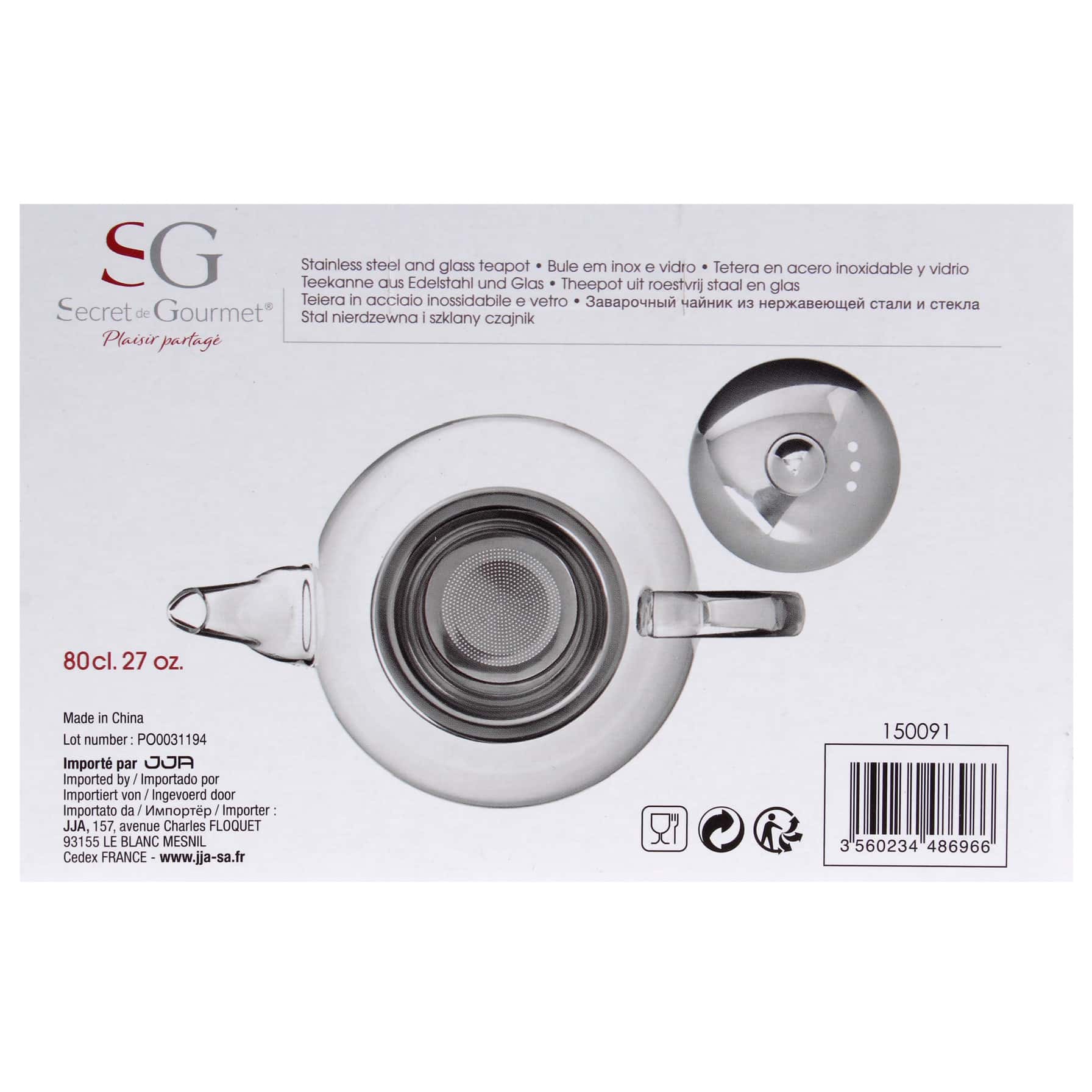 SG Glass Teapot (800 ml)