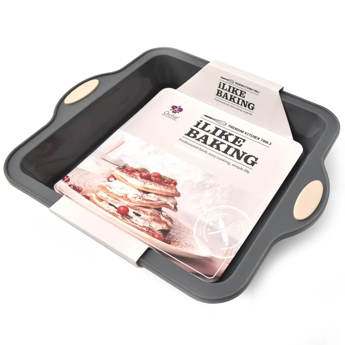 Orchid ILB Square Silicone Baking Mould (Grey)