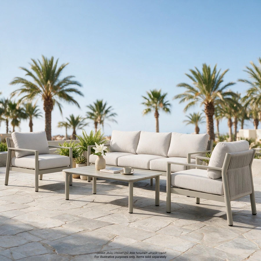 Sahara 5-Seater Aluminum Outdoor Sofa Set (200 x 80.5 x 74.5 cm)