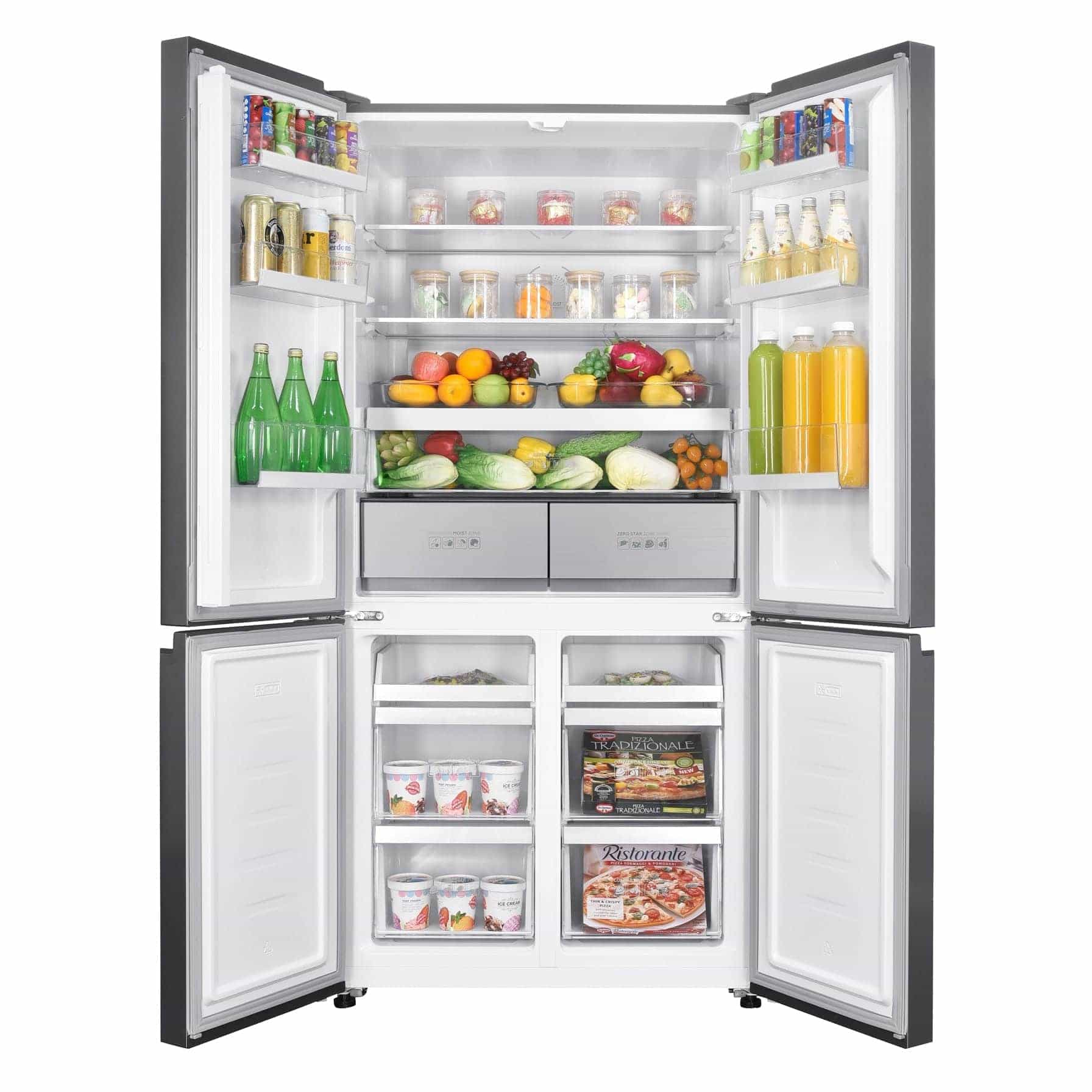 Mabe Freestanding 4-Door Bottom Freezer Automatic Refrigerator, MTB516JKRSS0 (593 L)