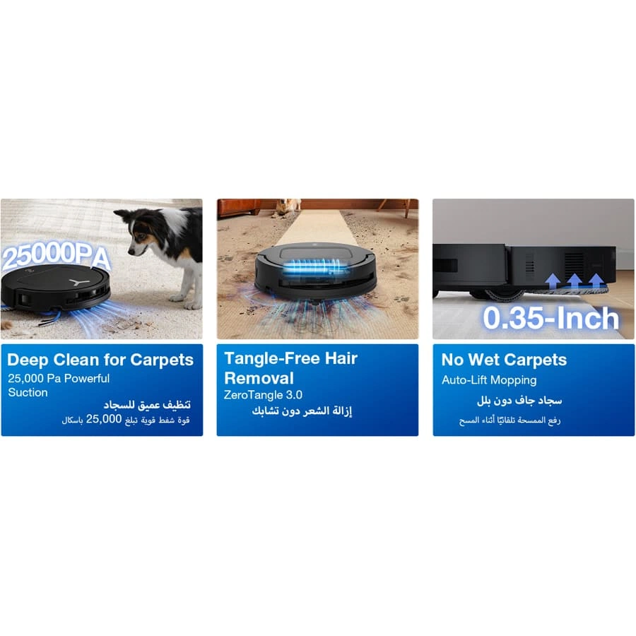 Ecovacs Deebot Robot Vacuum Cleaner & Mop, T50S Pro Omni (30,000 Pa)