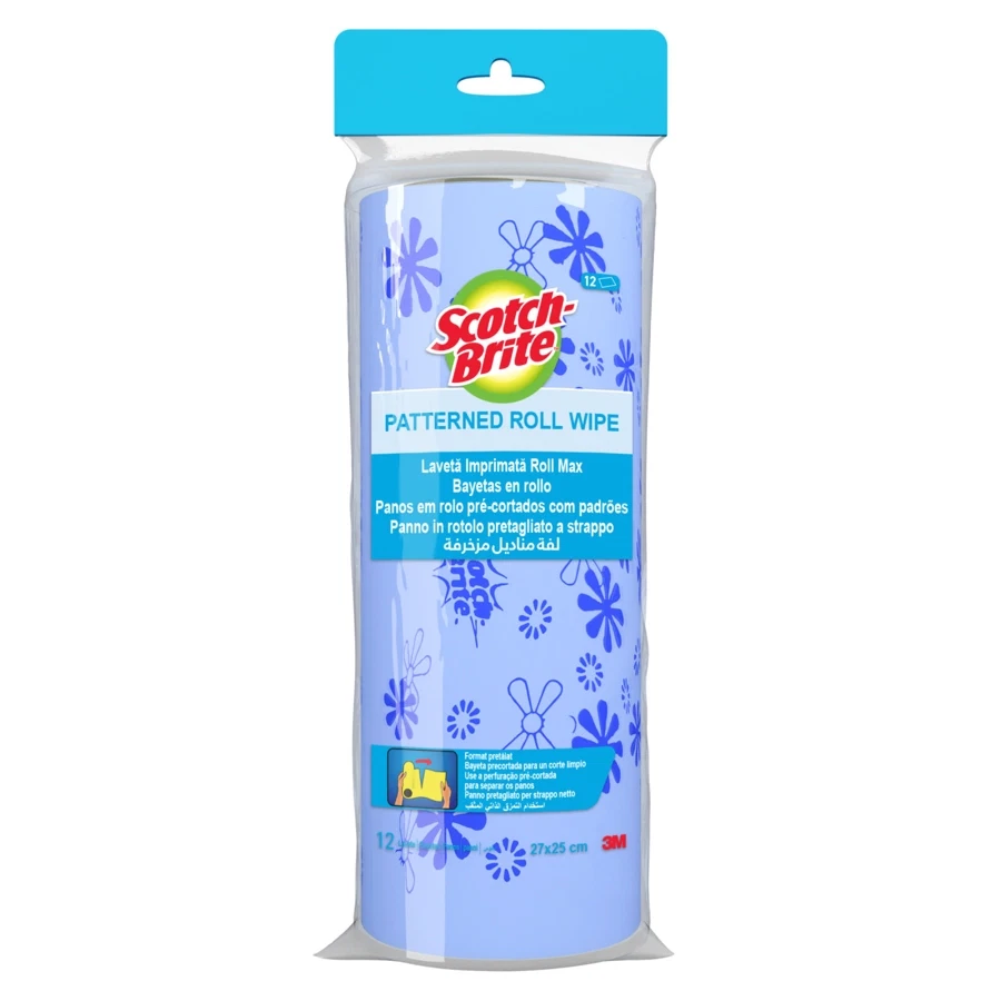 Scotch-Brite Patterned Roll Wipes Sheet Pack (12 Pc.)