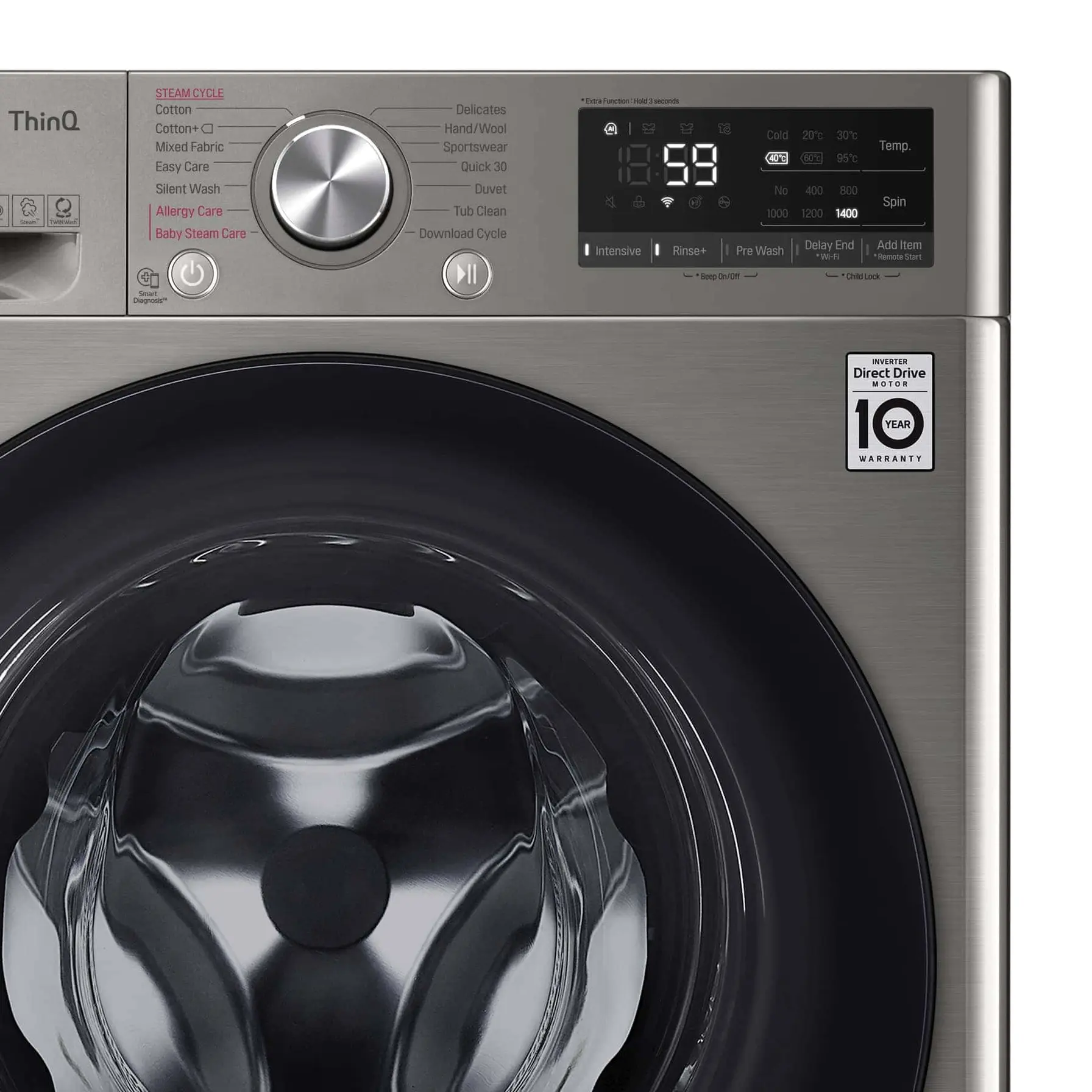 LG 11 Kg Freestanding Front Load Washing Machine, F4V5EYLYP (1400 rpm)