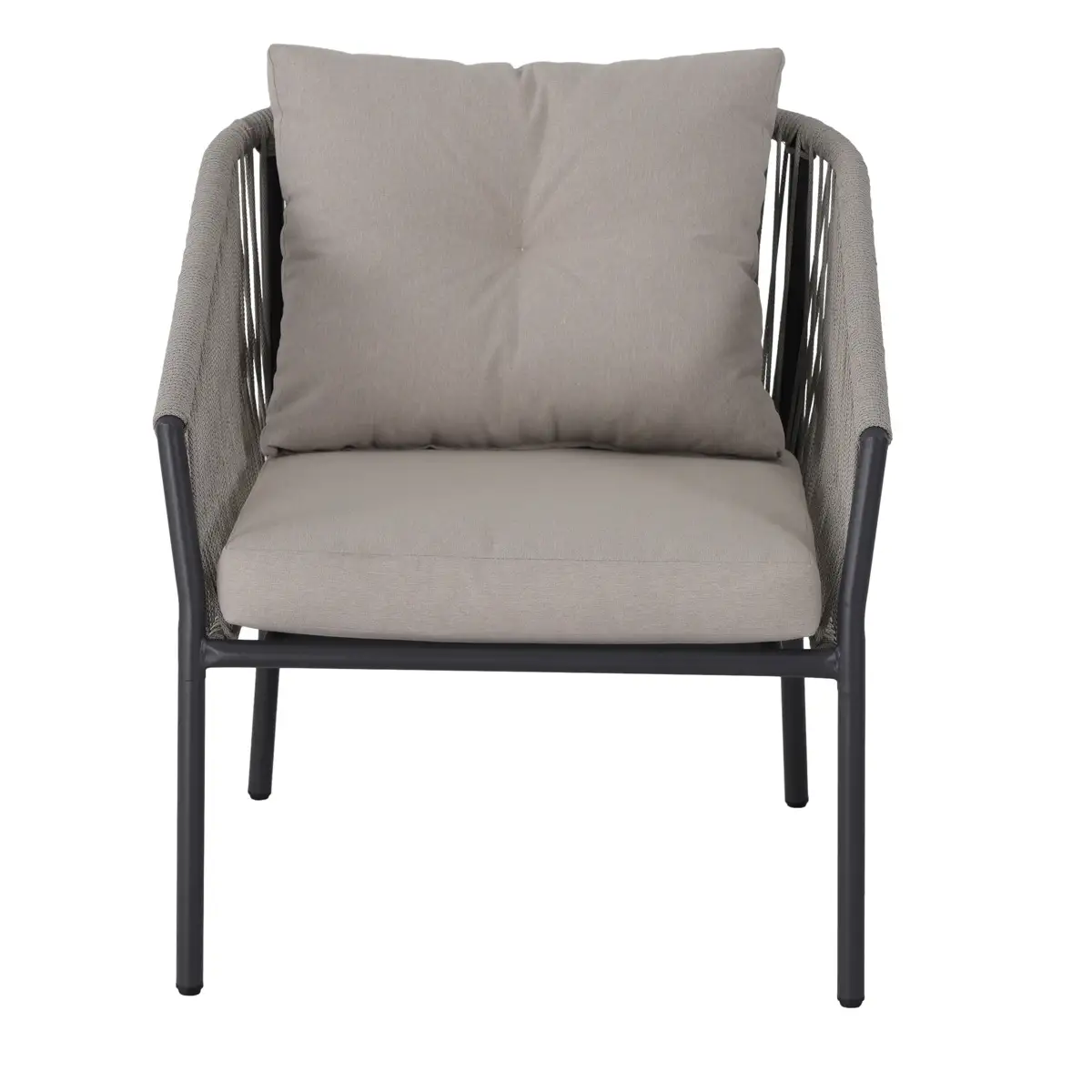 Tulum 4-Seater Steel Rope Outdoor Sofa Set W/Cushions (122 x 67 x 74 cm)