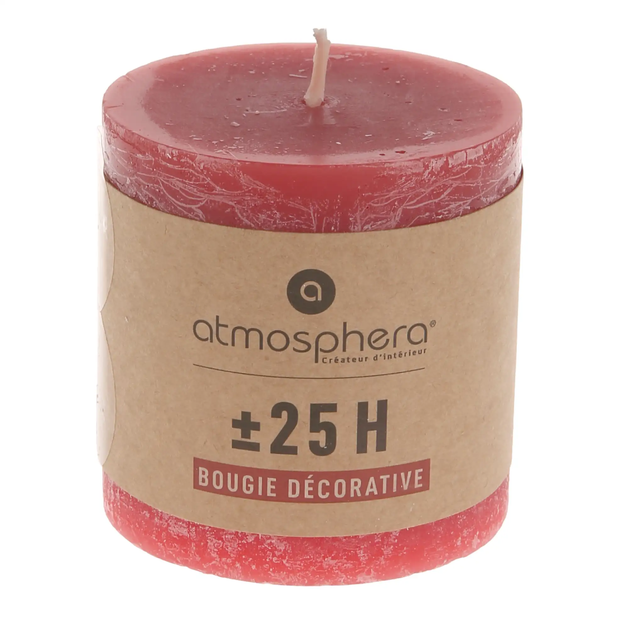 Comptoir de la Bougie Olia Rustic Wax Candle (6.7 x 7 cm, Red)