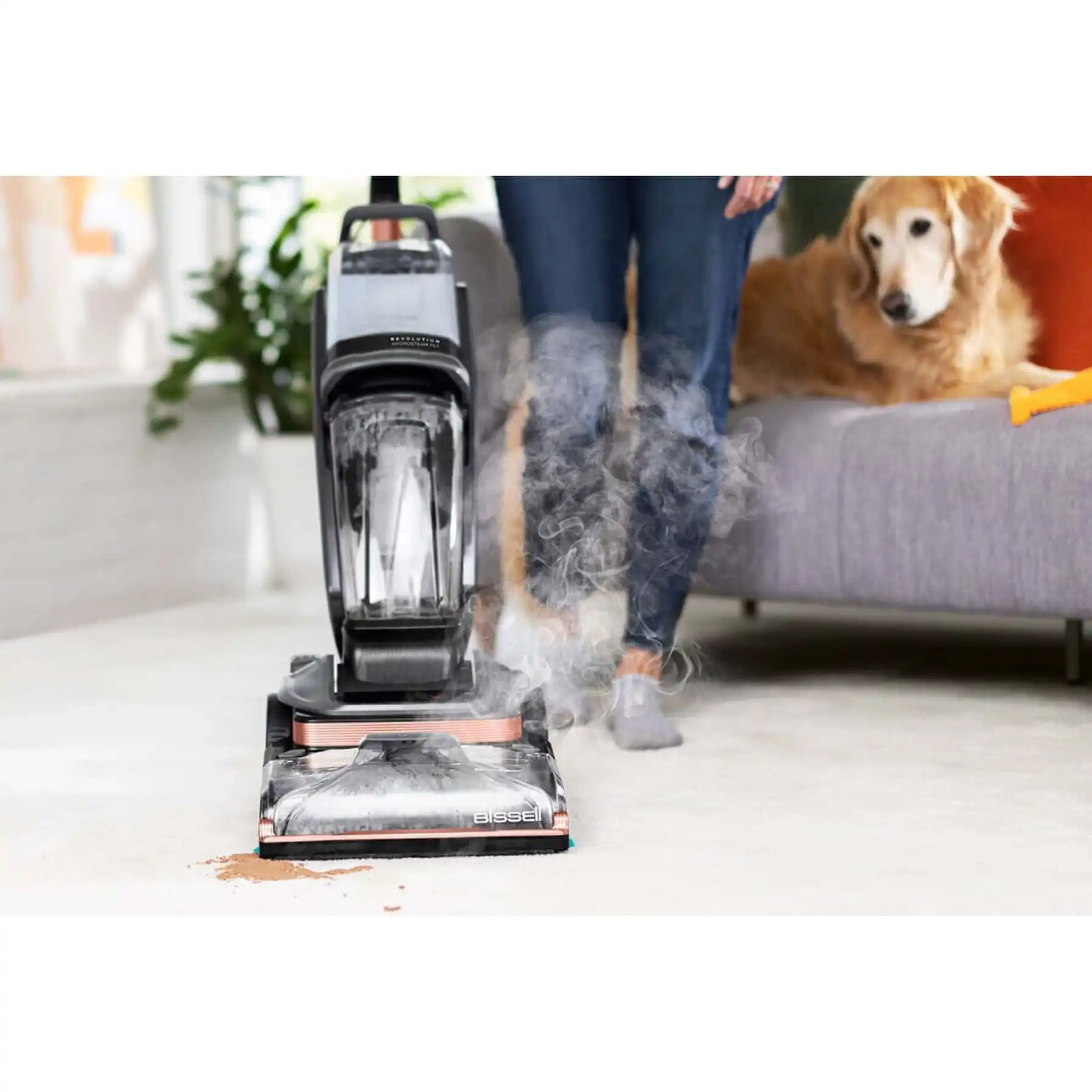 BISSELL Revolution HydroSteam Corded Deep Cleaner, 3672E (1249 W)