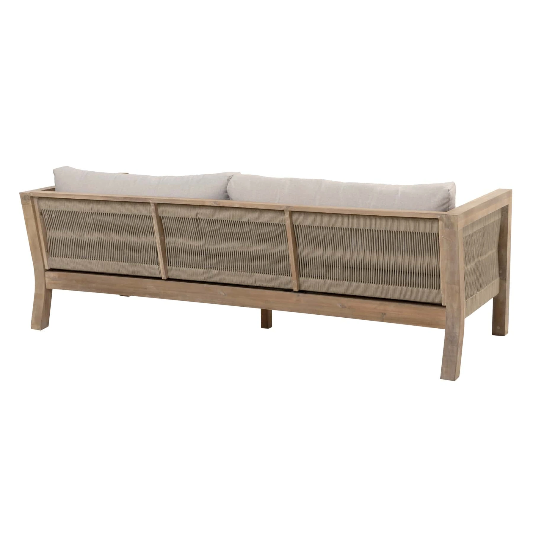 Seychelles 3-Seater Acacia Wooden Outdoor Sofa W/Cushion (207 x 80 x 65 cm)