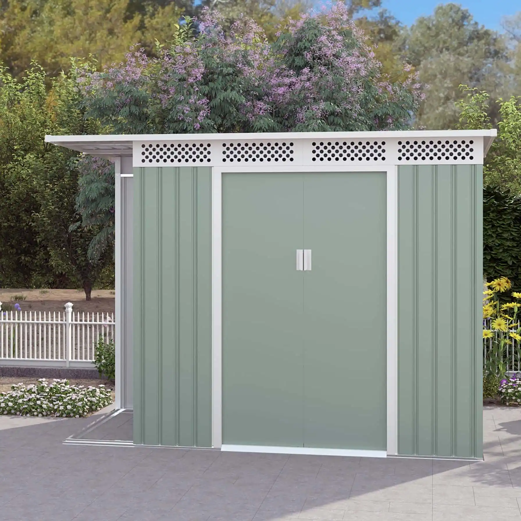 Chester Galvanized Shed (257 x 142 x 184 cm)