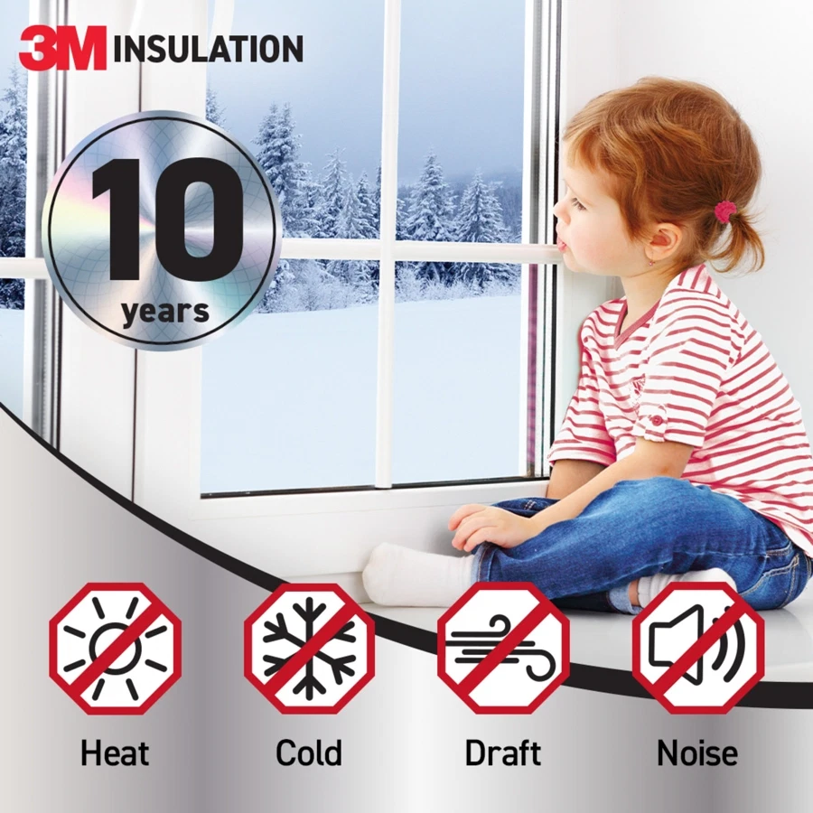 3M Premium Insulation Seal Tape (Small Gap, White, 6 m)