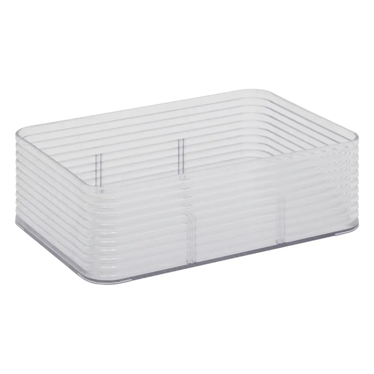 5Five Plastor Storage Box with 3 Compartments Medium (Grey)